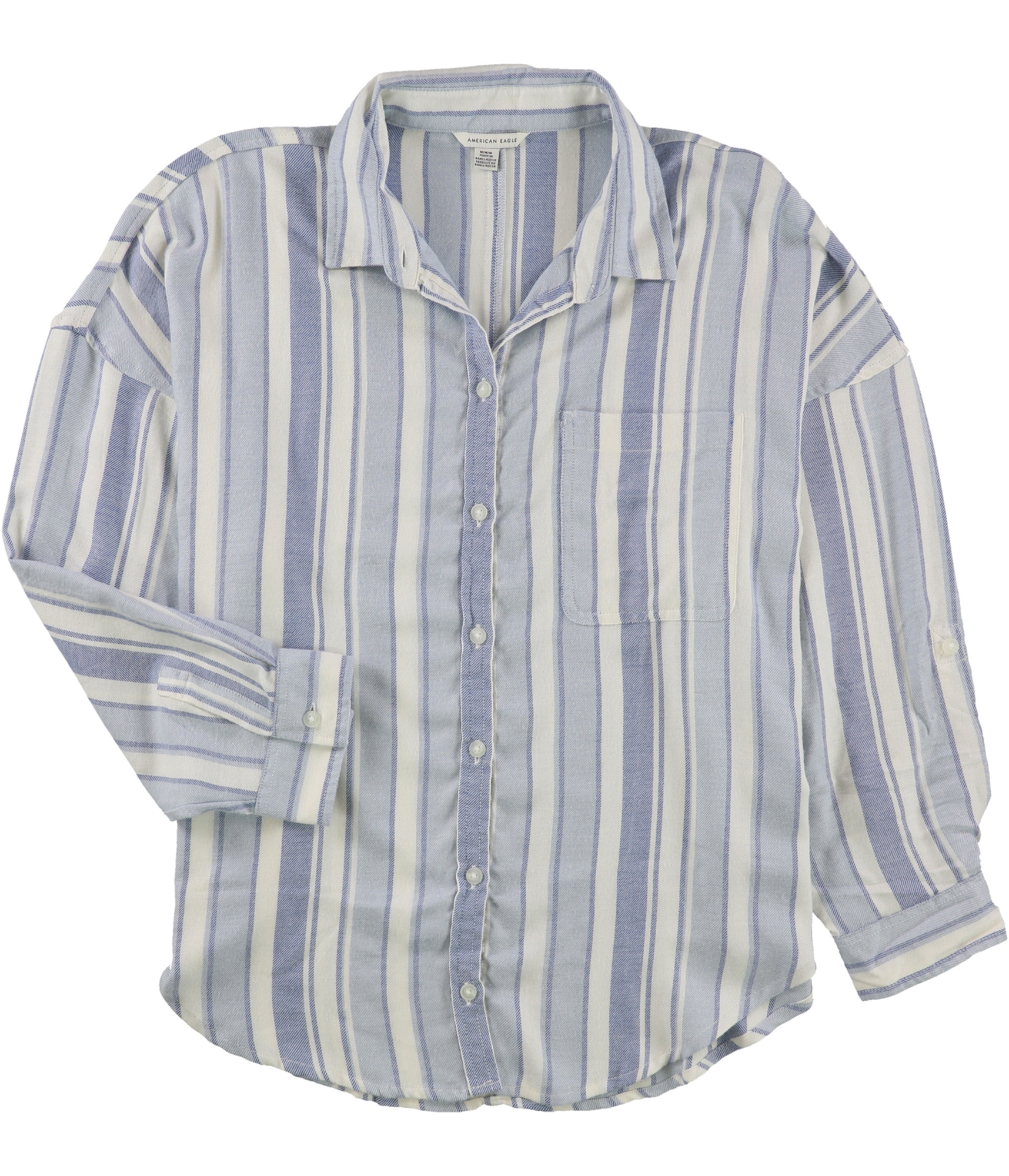 American Eagle Womens Stripe Button Up Shirt - Picture 5 of 26