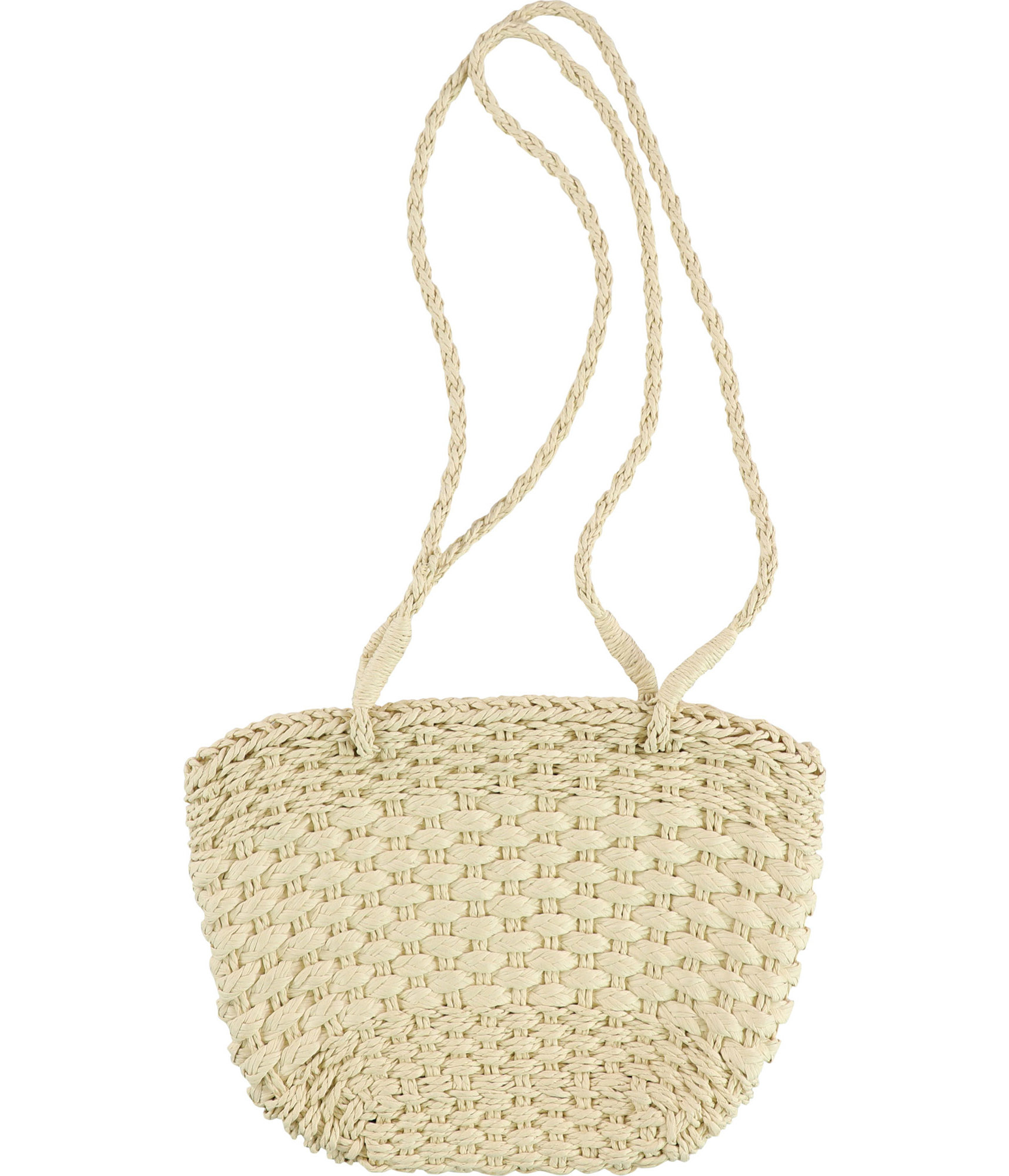 Соломенные сумки и портмоне American Eagle Outfitters с двумя ремешками Бежевого цвета среднего размера 23 4490₽