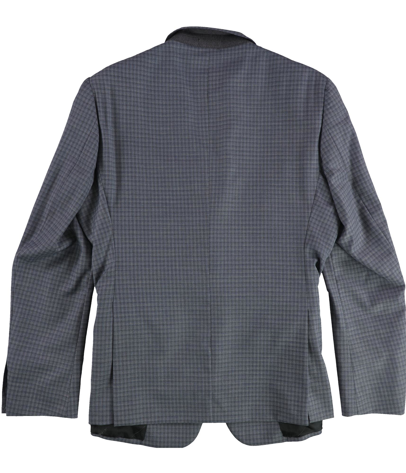 Мужской блейзер-футляр в клетку от Armani с двумя пуговицами 41990₽