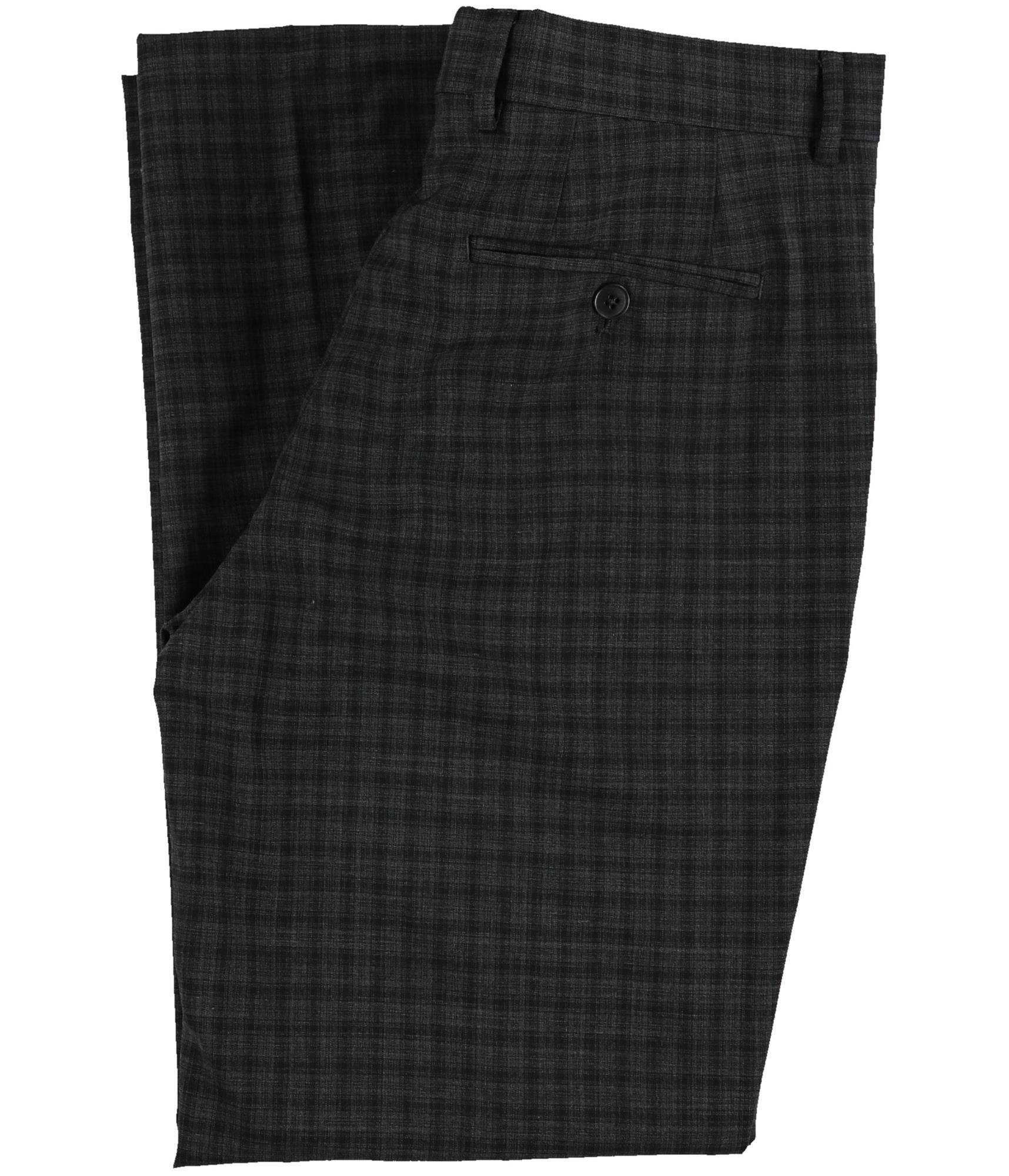 Armani Mens Checkered Slim Fit Dress Pants Slacks - Picture 2 of 11