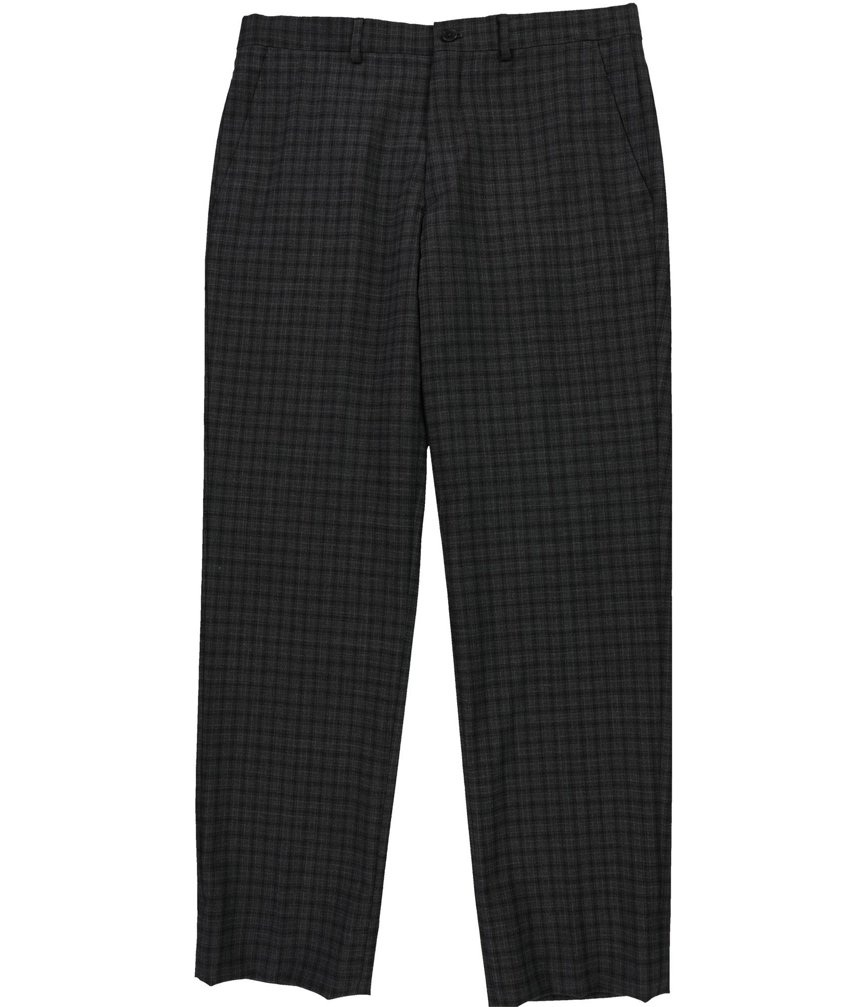 Armani Mens Checkered Slim Fit Dress Pants Slacks