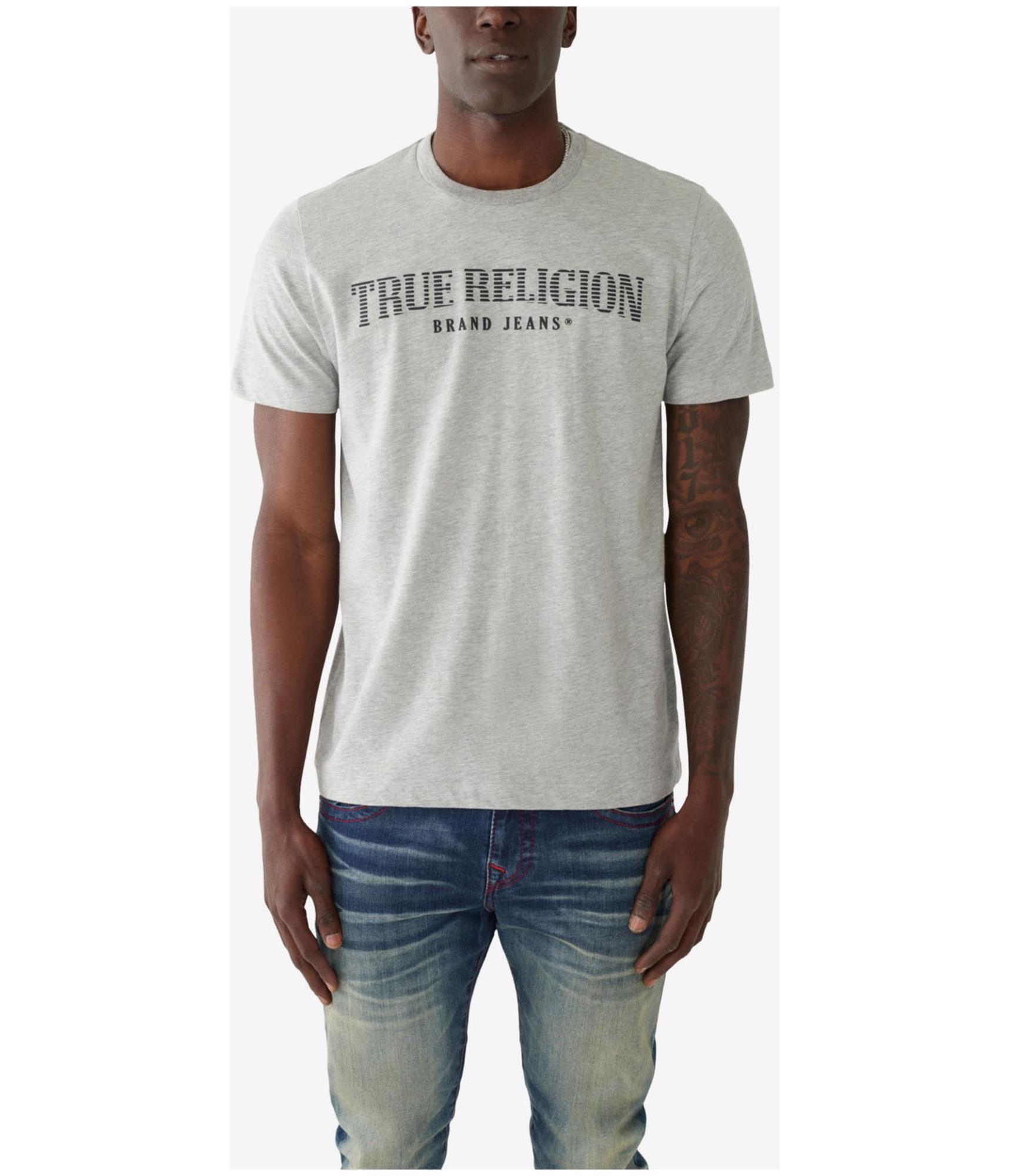 Мужская футболка True Religion с логотипом Blind Arch серая XL 4590₽