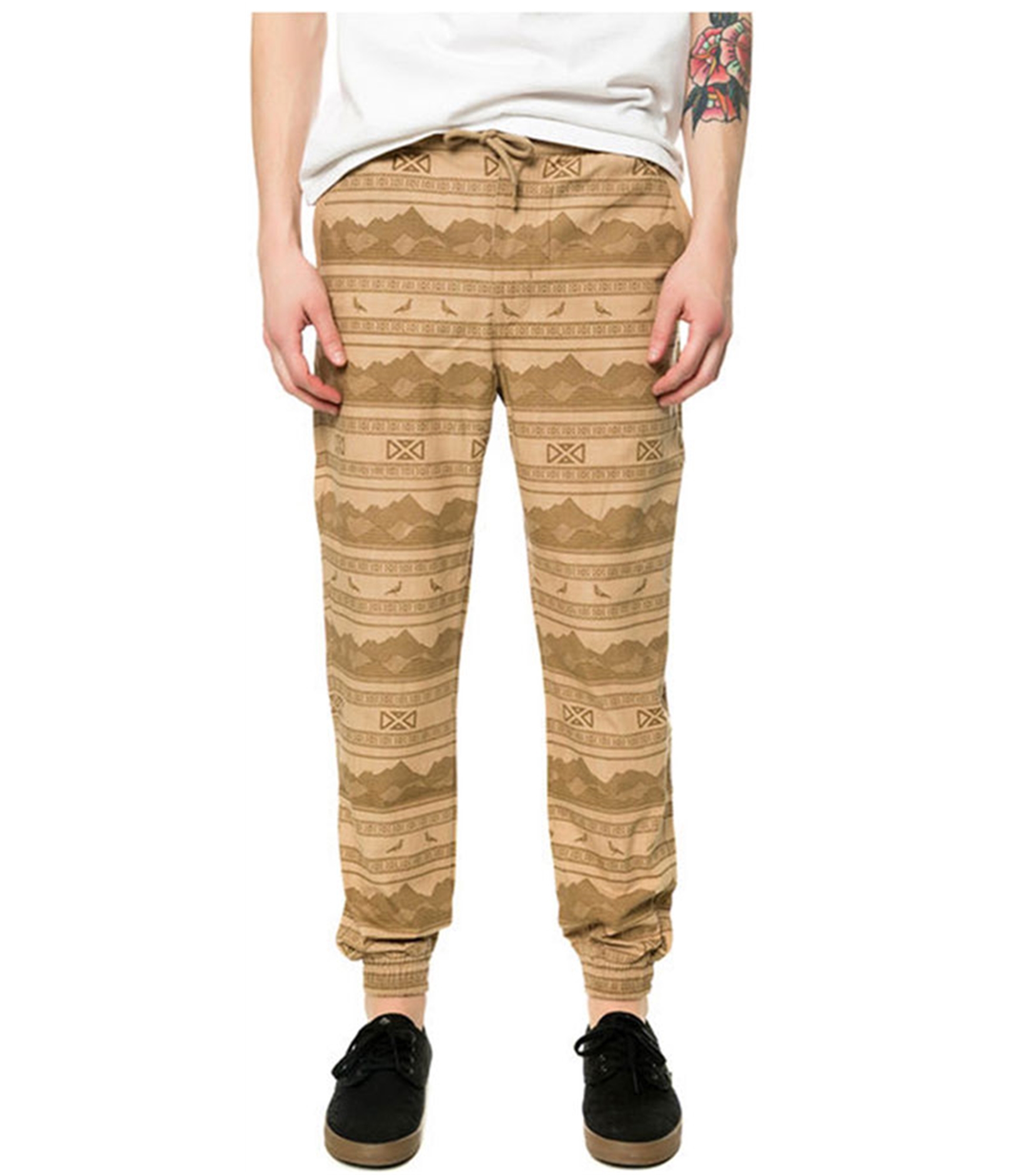 Повседневные мужские брюки с манжетами Kalahari из штапельного материала 5590₽