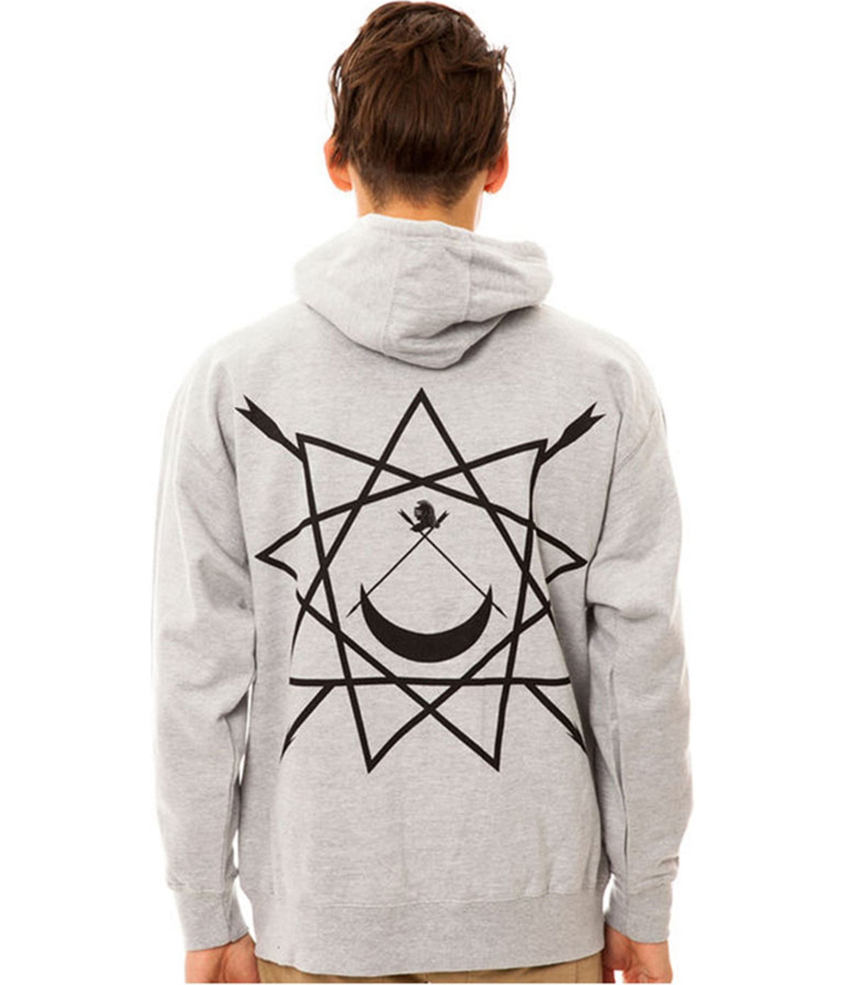 Мужская толстовка с капюшоном Pyrex Vision на молнии Black Scale Mens