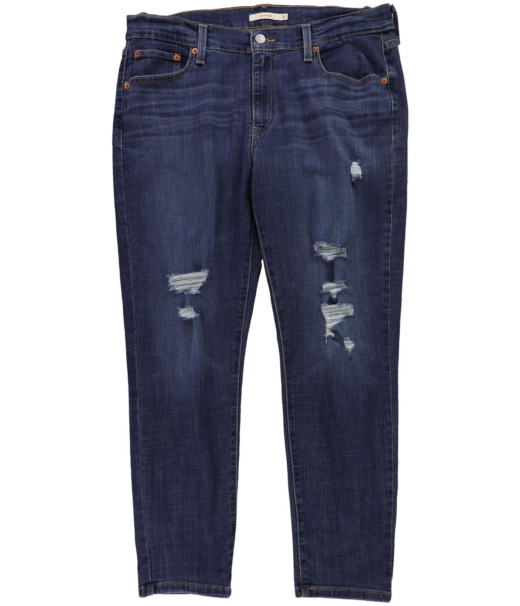 Levi's Womens Hypersoft Distressed Boyfriend Fit Jeans