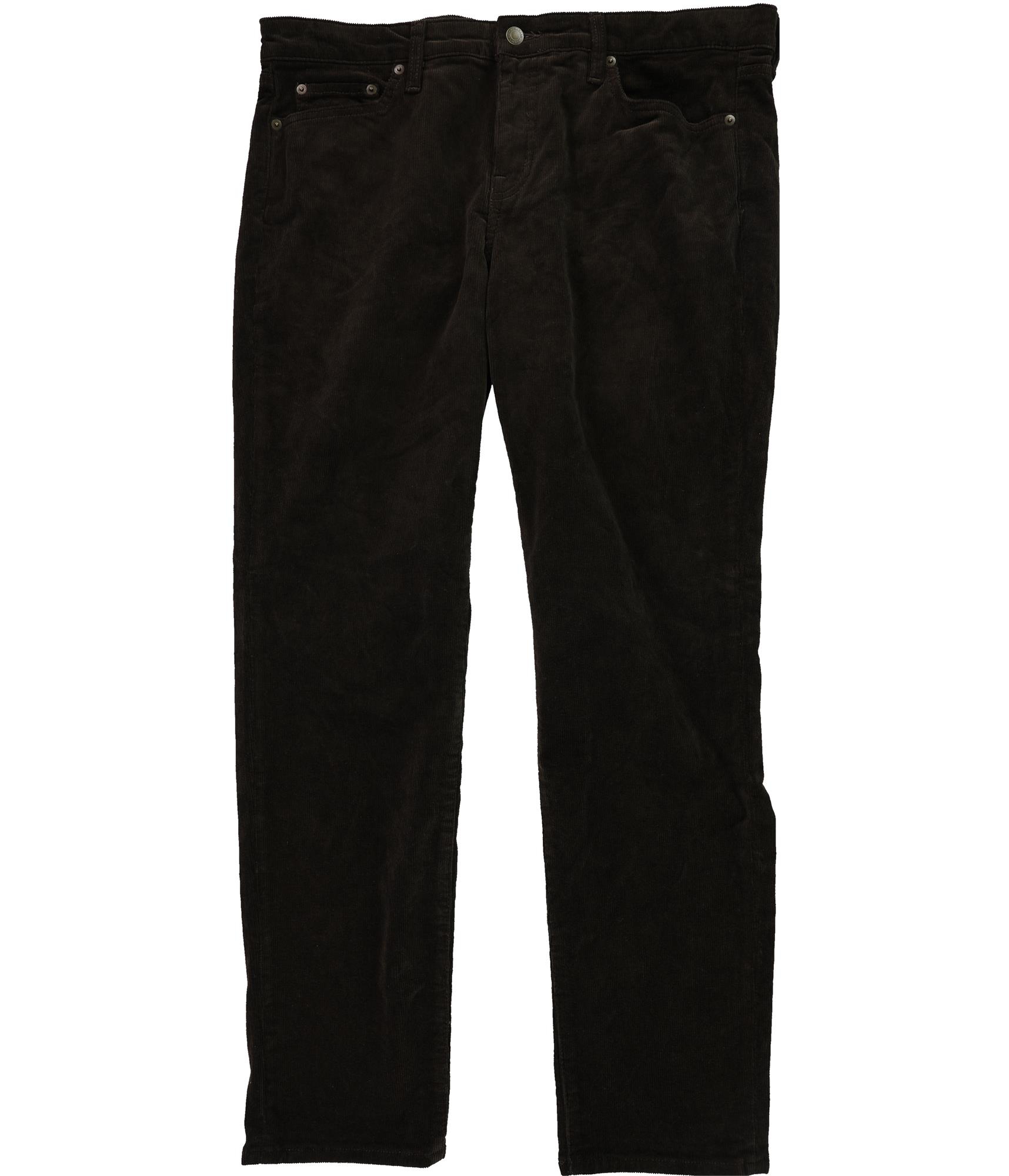 Ralph Lauren Womens Mid Rise Straight Casual Corduroy Pants, brown, Plus Size,