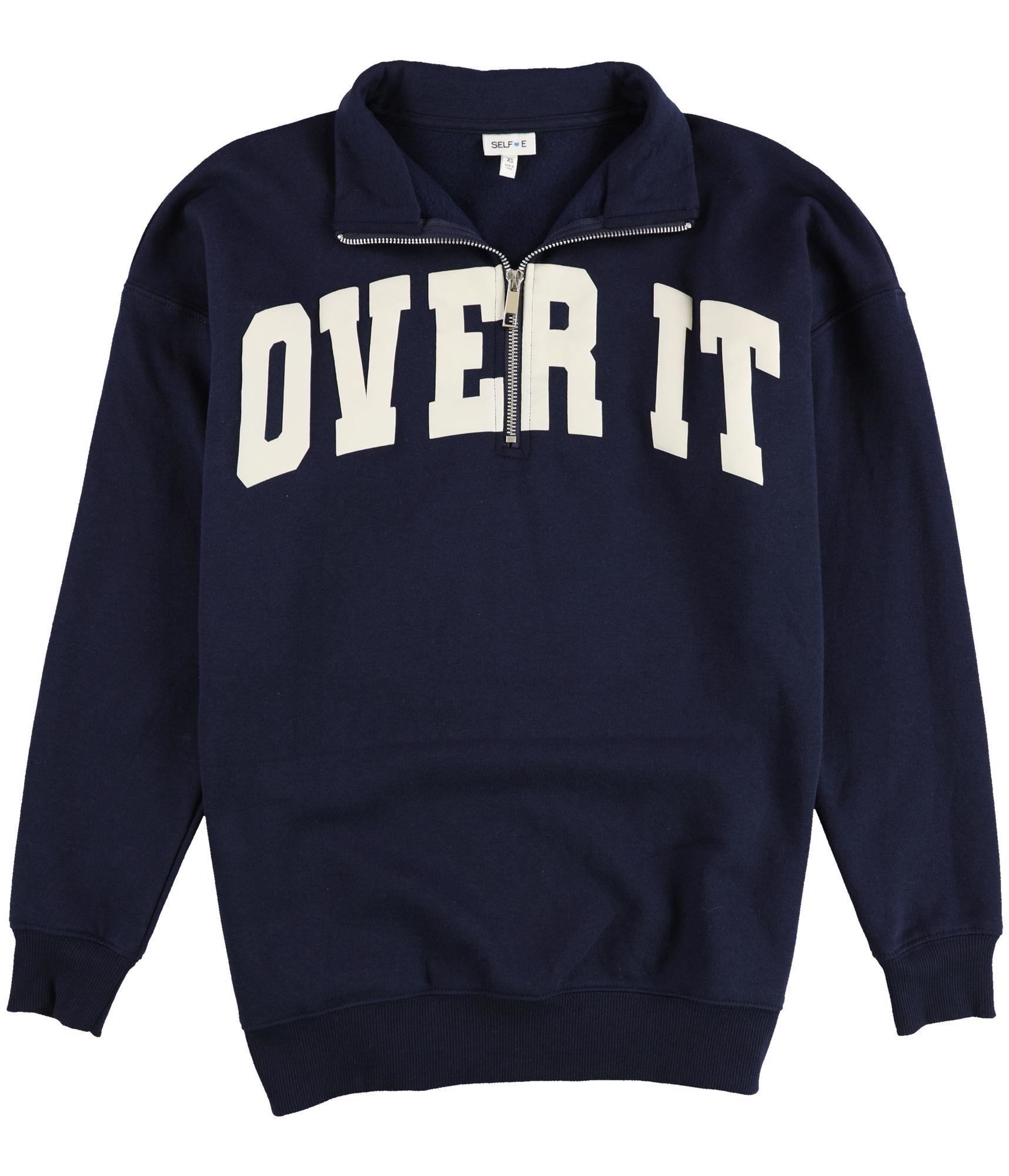 Self E Womens Over It Quarter Zip Sweatshirt
