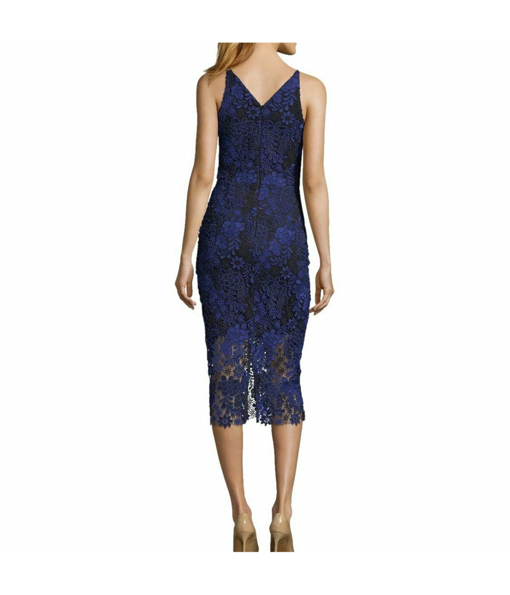 XSCAPE Womens Lace Sheath Dress, Blue, 4 - Bild 2 von 2