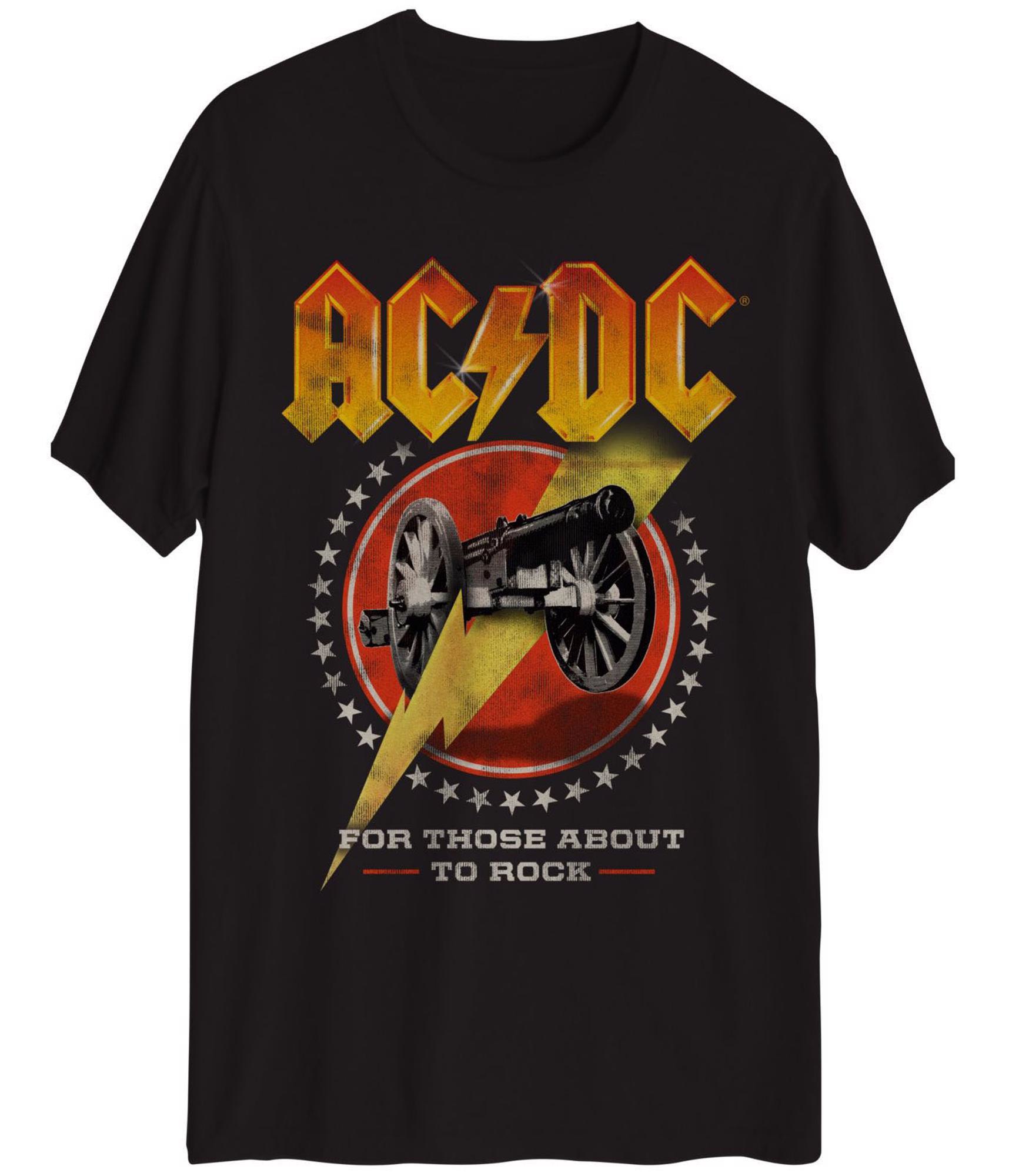 Гибридная мужская футболка ACDC с графическим принтом для тех, кто собирается зажигать