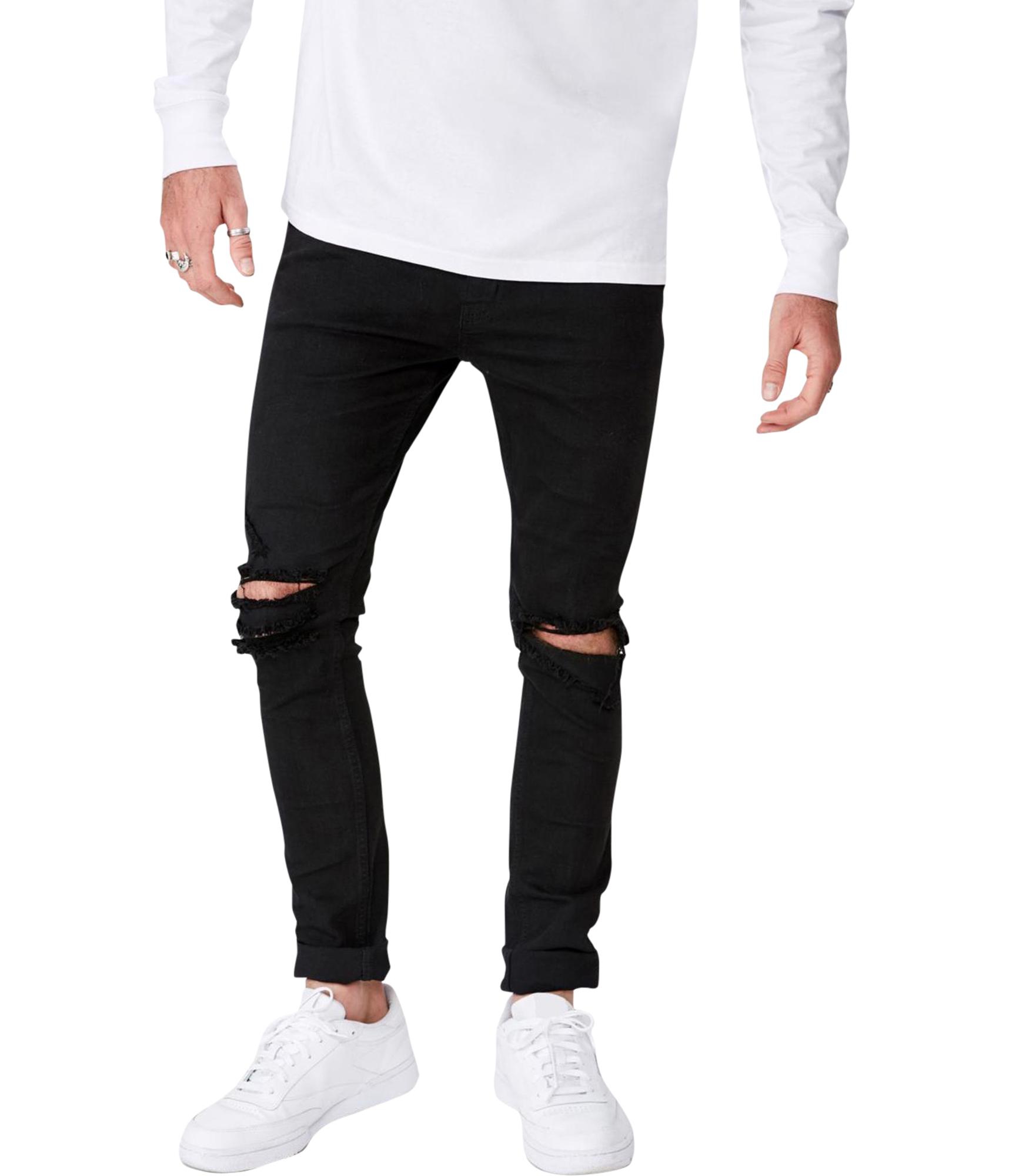 Мужские рваные джинсы-скинни из хлопка 4890₽