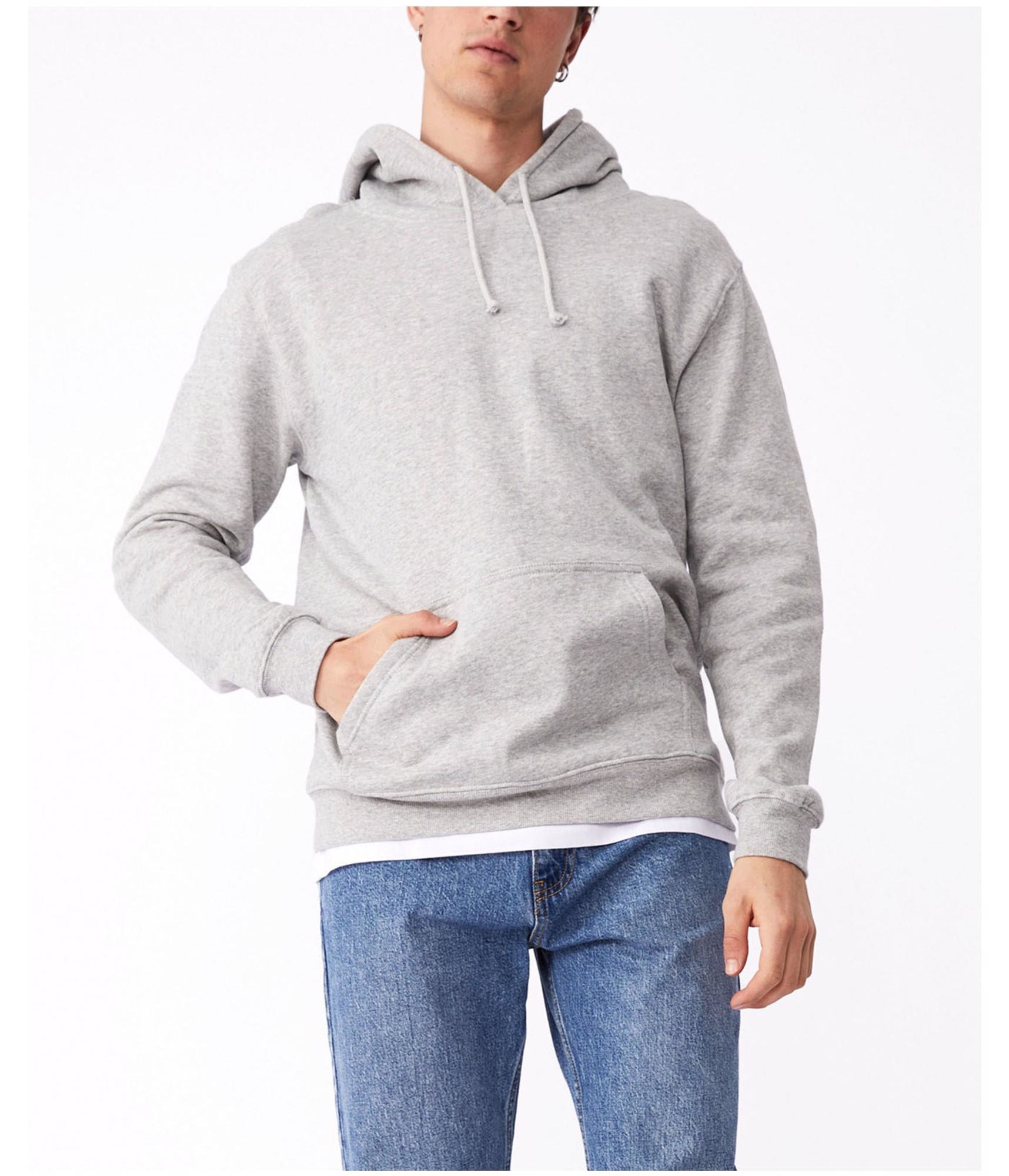 Мужская флисовая толстовка Essential с капюшоном из хлопка серая X-Large 4490₽