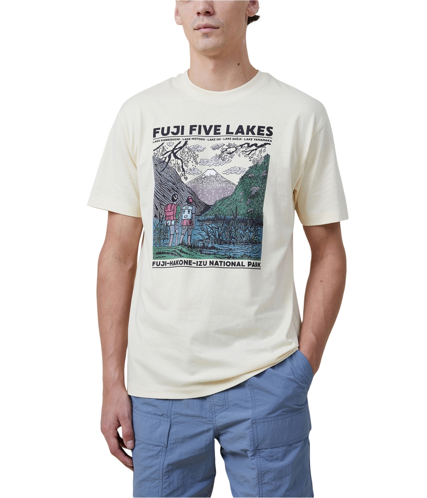 Мужская футболка свободного кроя с графическим рисунком из хлопка 3490₽