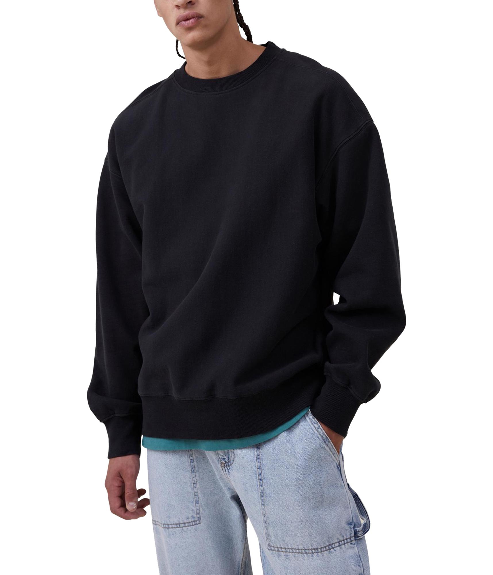 Хлопковый мужской свитер-пуловер оверсайз из хлопка 4890₽