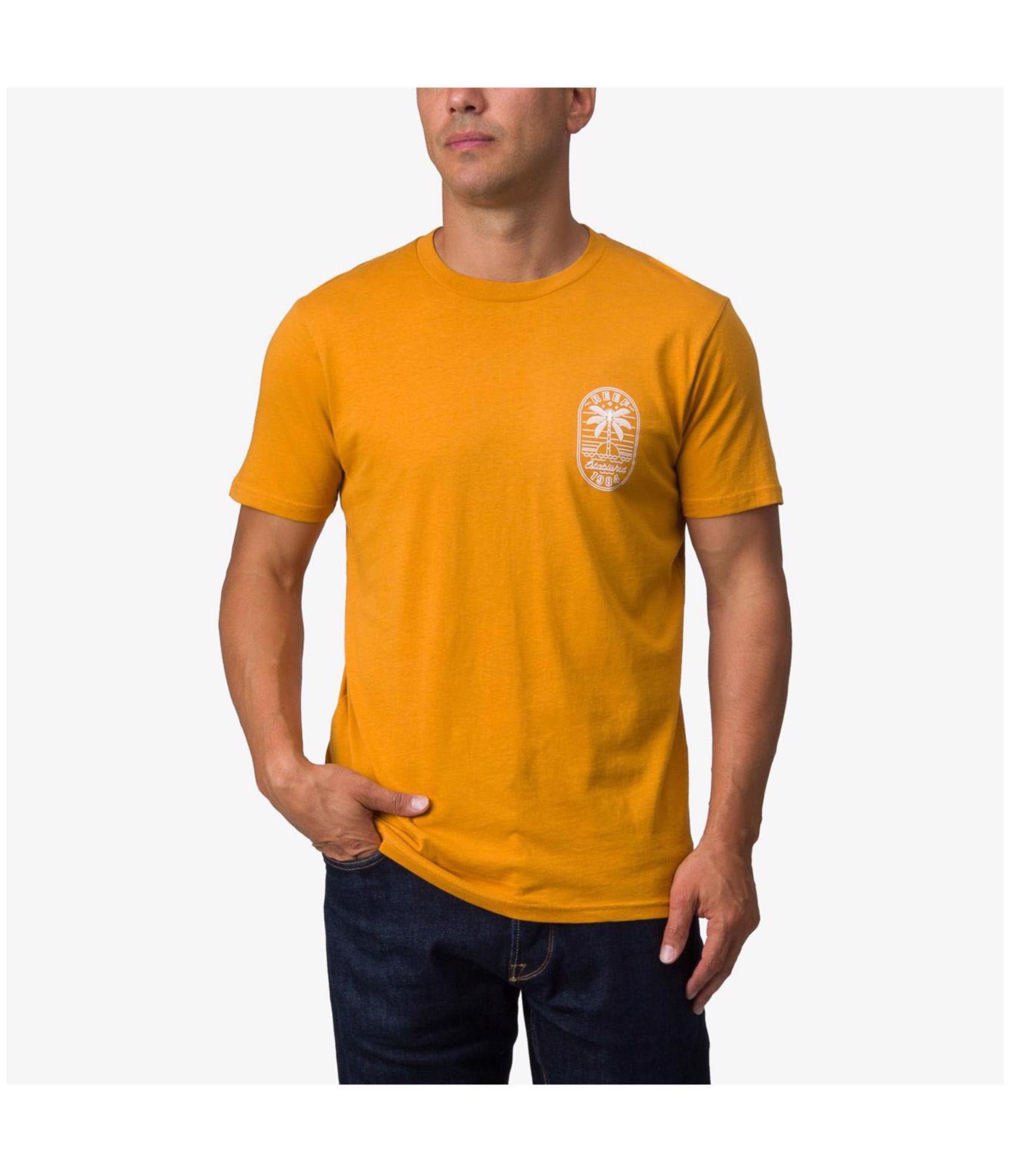 Мужская футболка Reef Paradise с графическим принтом желтая X-Large 3090₽