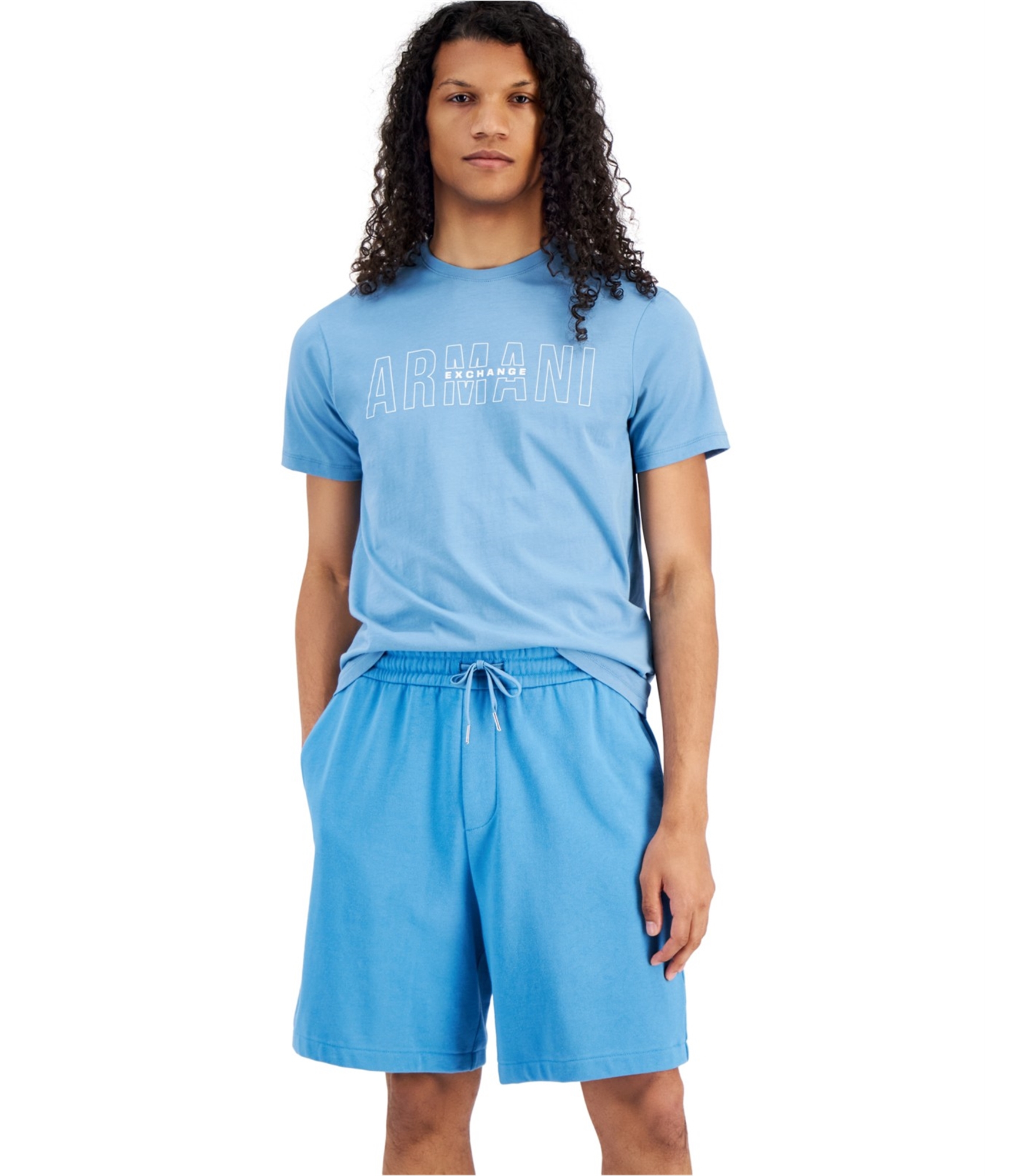 Мужские однотонные повседневные шорты-бермуды Armani 6190₽