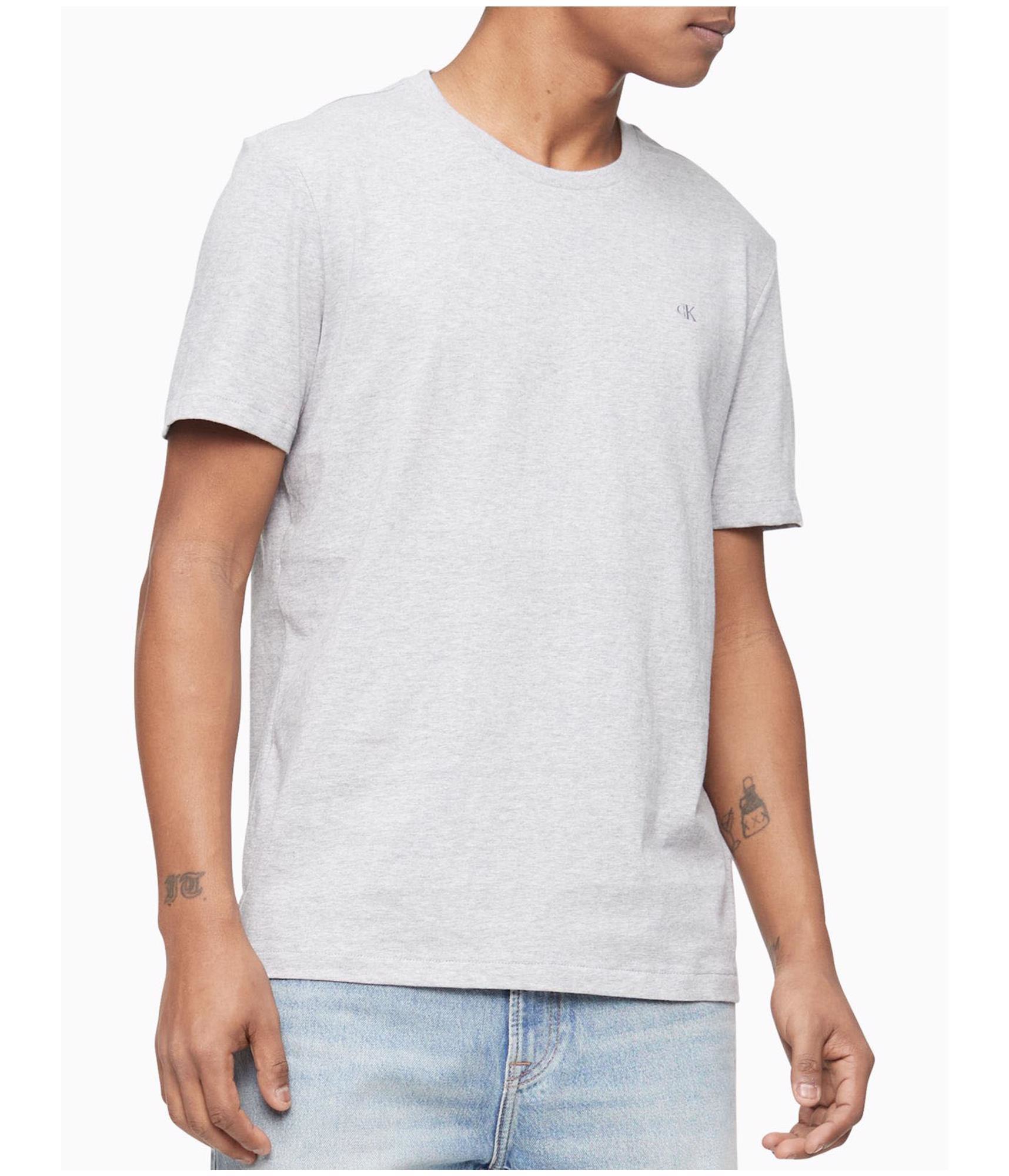 Мужская гладкая однотонная базовая футболка Calvin Klein