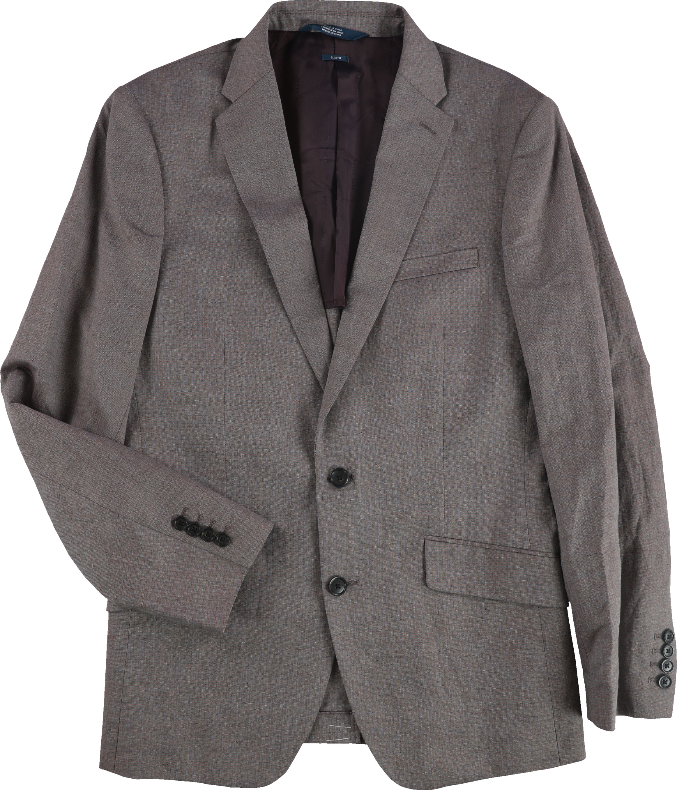 Мужской однотонный блейзер на двух пуговицах Perry Ellis 14190₽