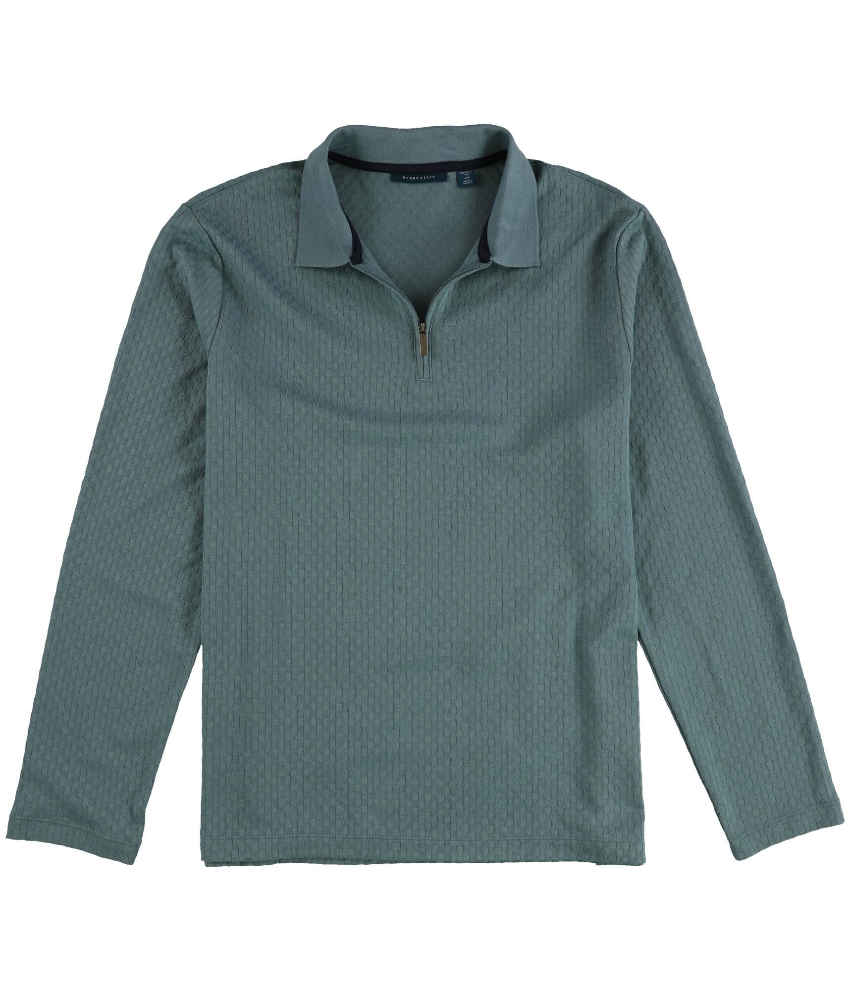 Perry Ellis Mens Jacquard Polo Shirt