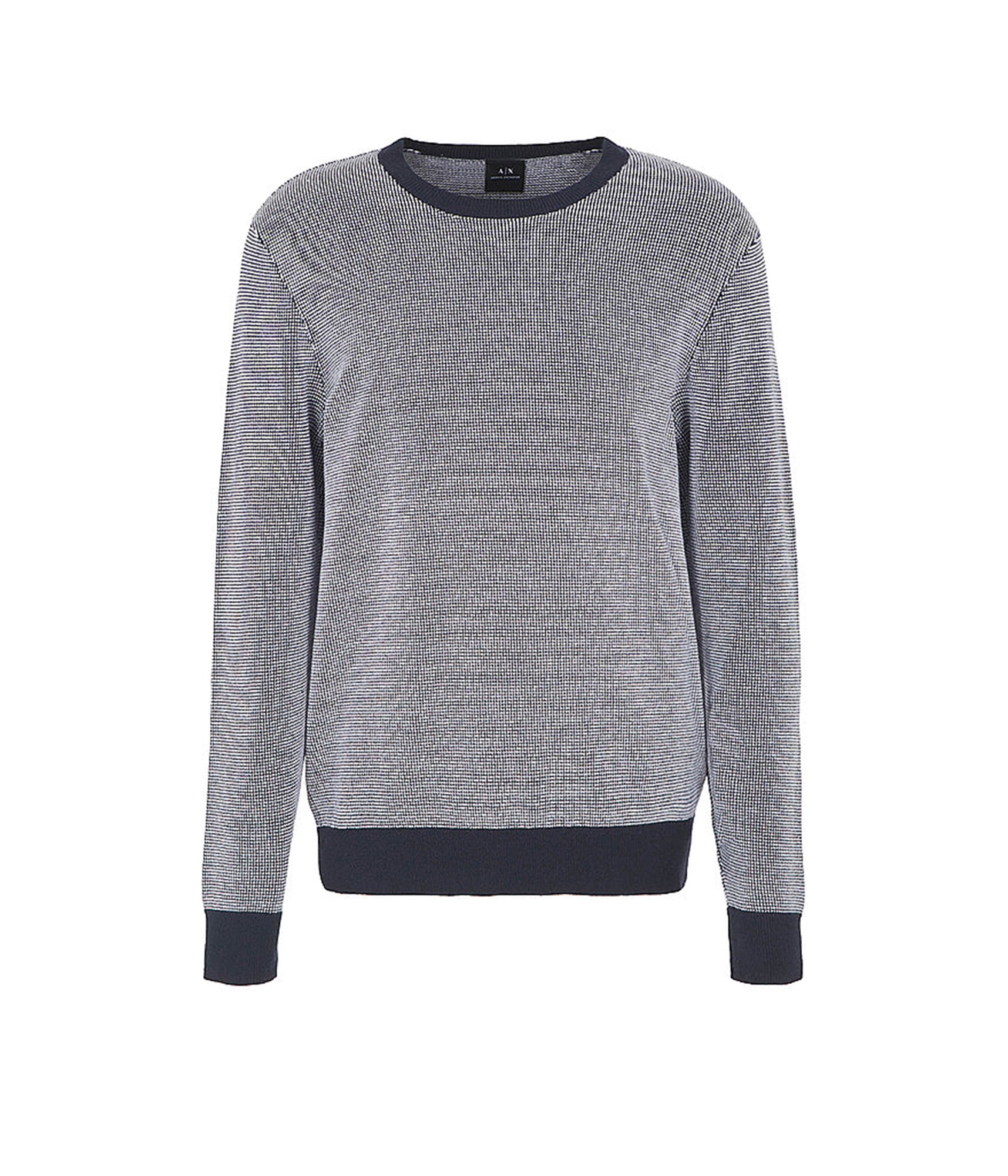 Мужской двухцветный пуловер с круглым вырезом от Armani Белый XX-Large 7390₽