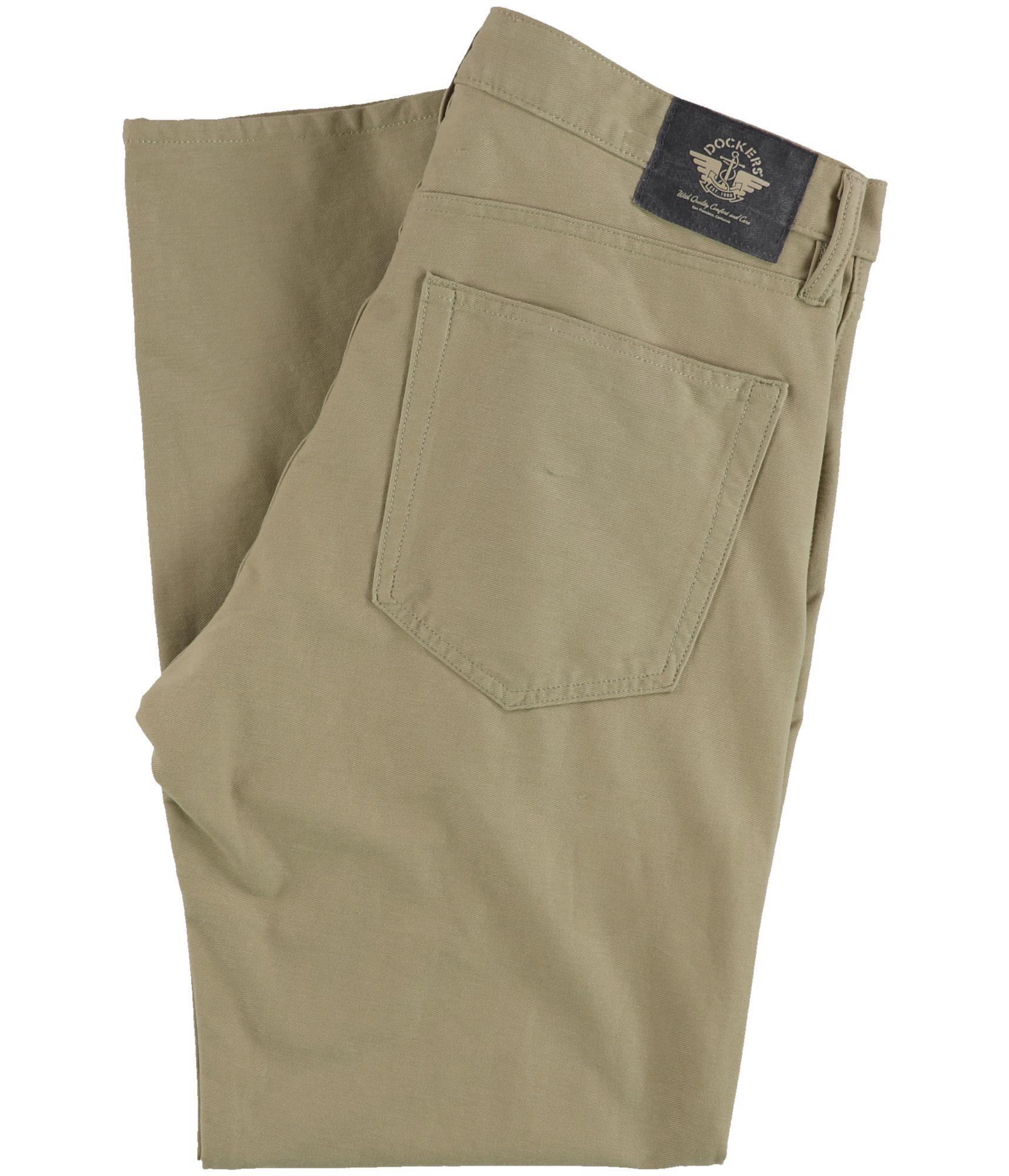 Мужские удобные трикотажные джинсы прямого кроя Dockers бежевого цвета 34W x 32L 5590₽