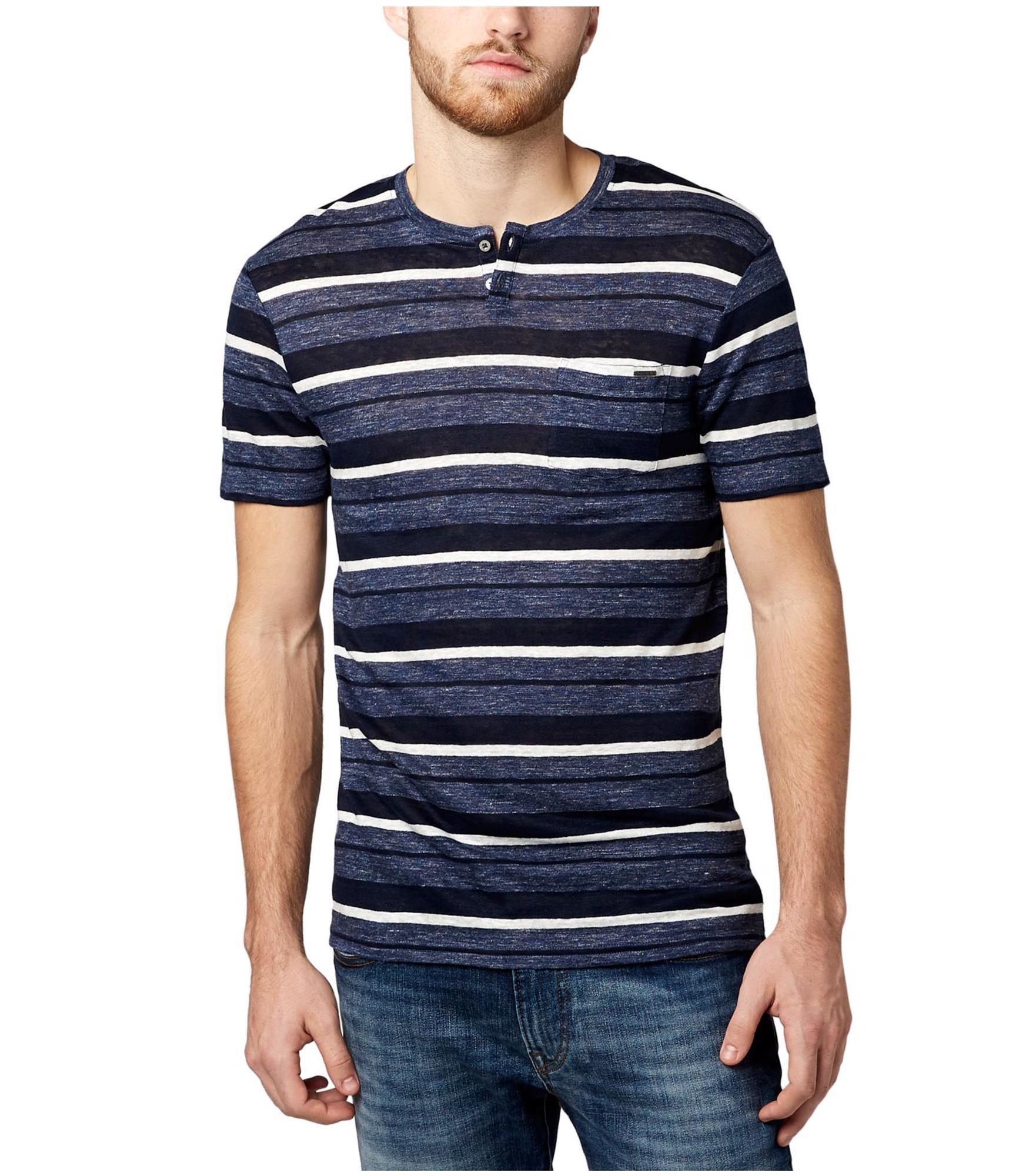 Мужская льняная рубашка Kaleef Henley от Buffalo David Bitton 3890₽