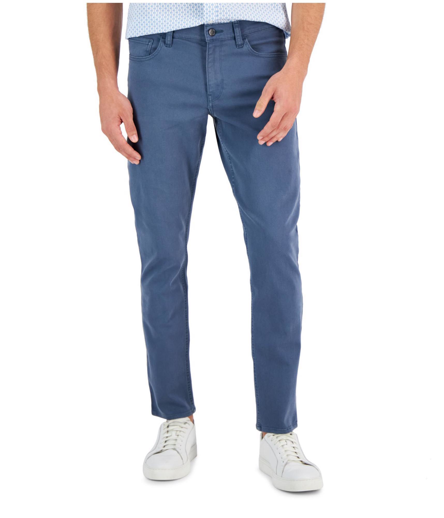 Мужские джинсы прямого кроя с кислотной стиркой от Michael Kors синие 38W x 30L 7190₽