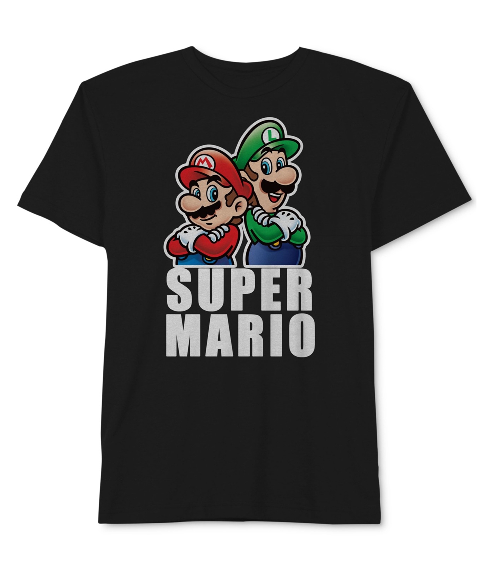 Гибридная мужская футболка с изображением Супер Марио черная L 2890₽
