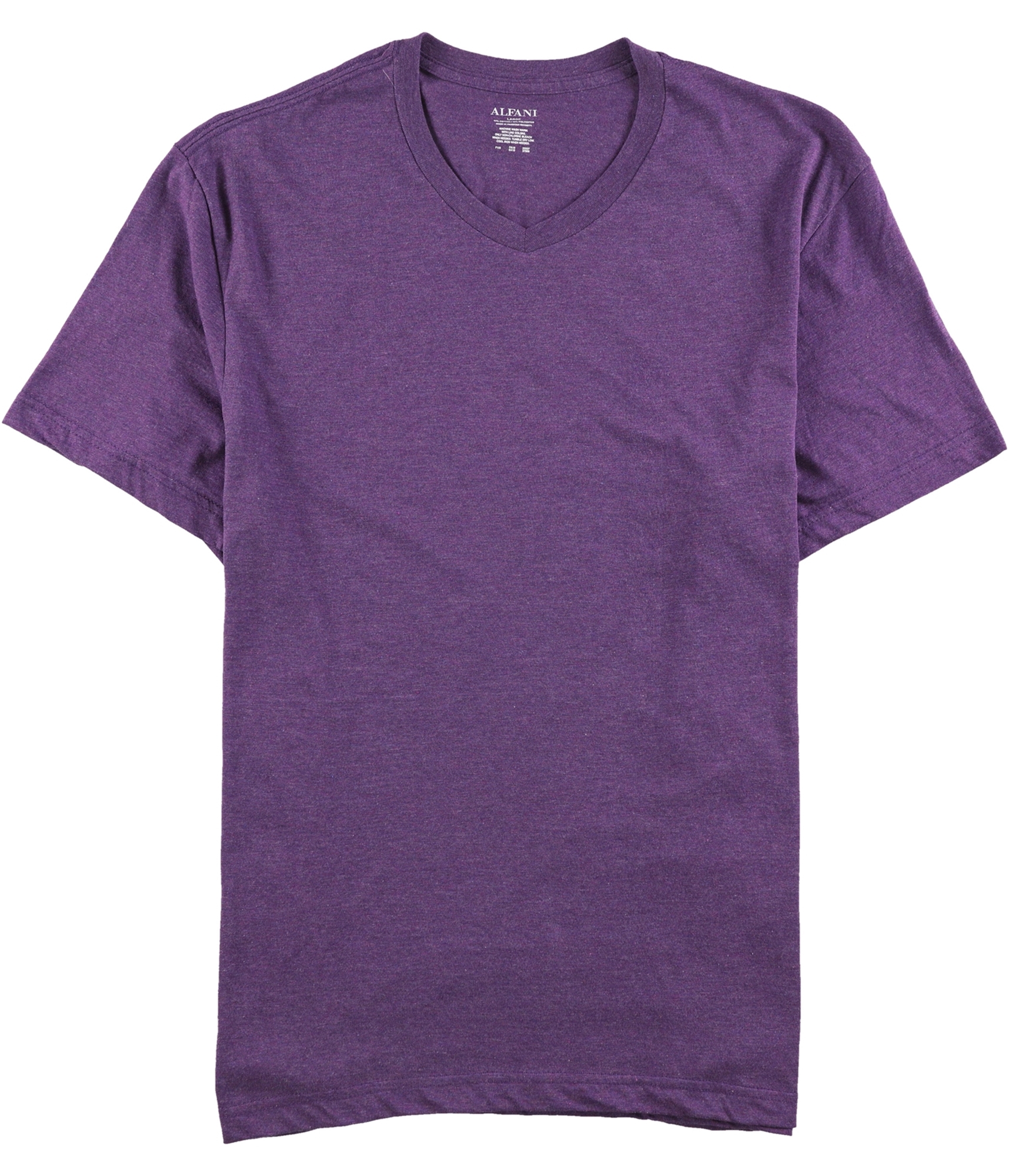 Мужская базовая футболка Alfani с узором из ткани фиолетовая кожа S 2690₽