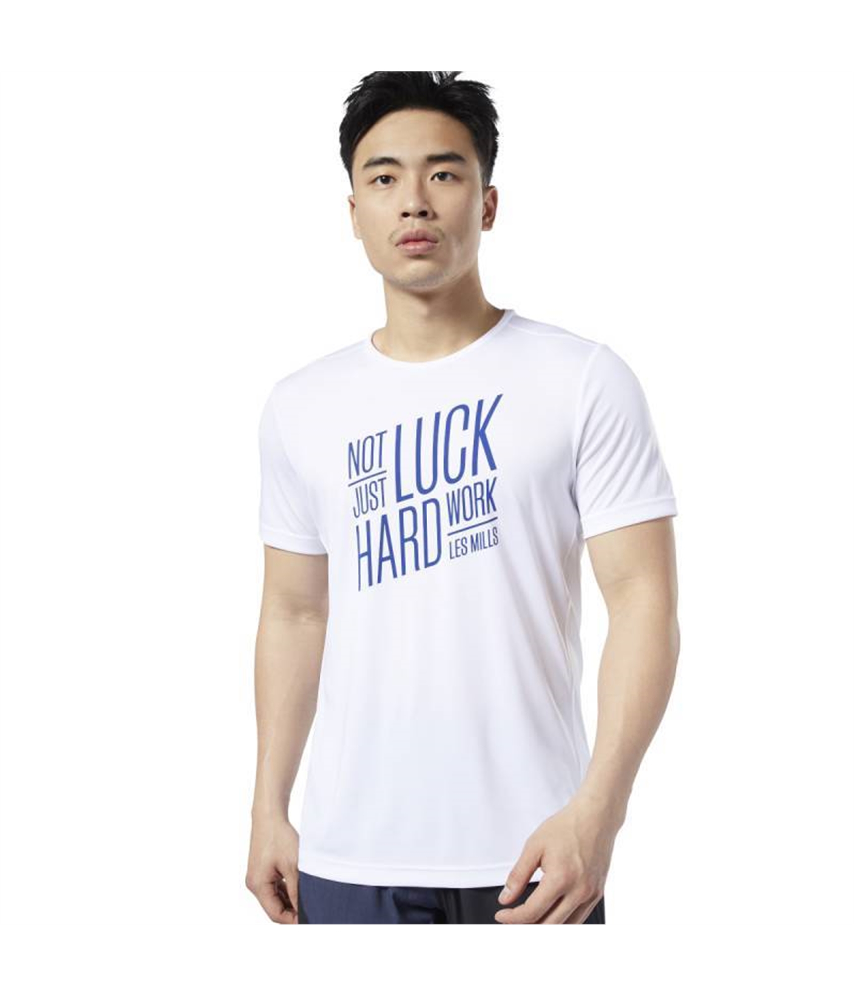 Мужская футболка Reebok с рисунком Les Mill Poly, белая, S