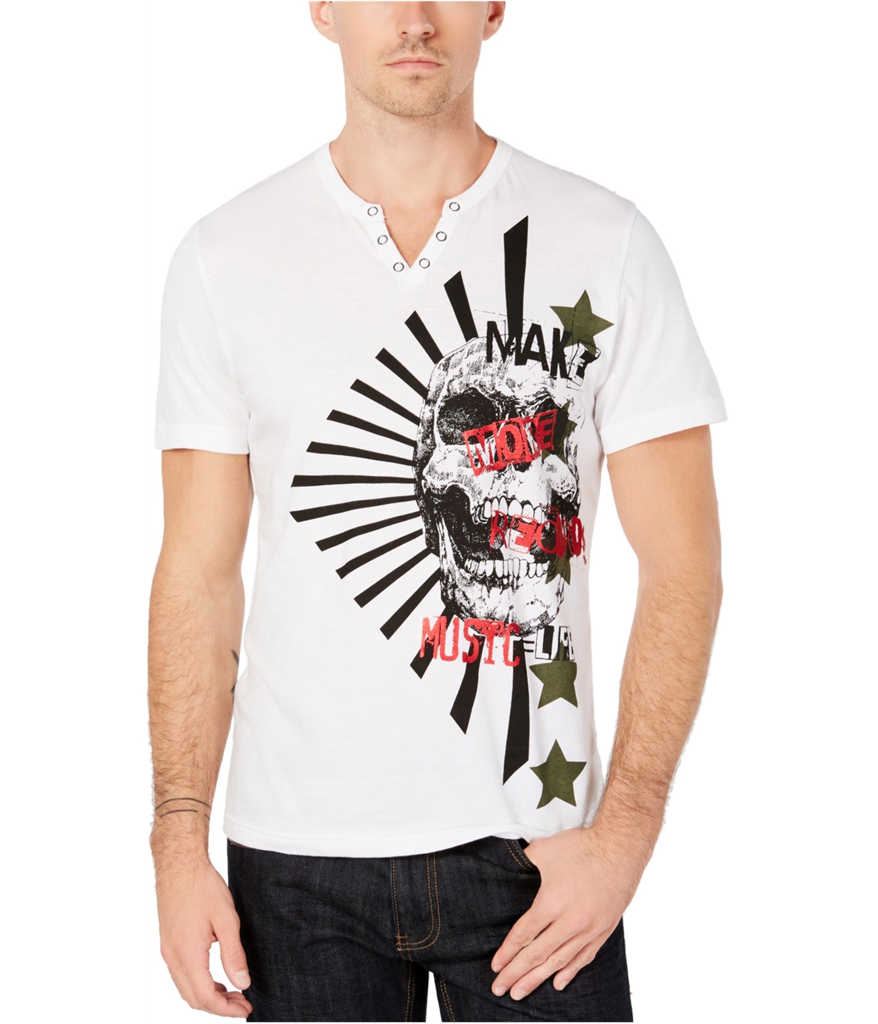 Мужская футболка INC с изображением черепа белый L 897190080783 3290₽