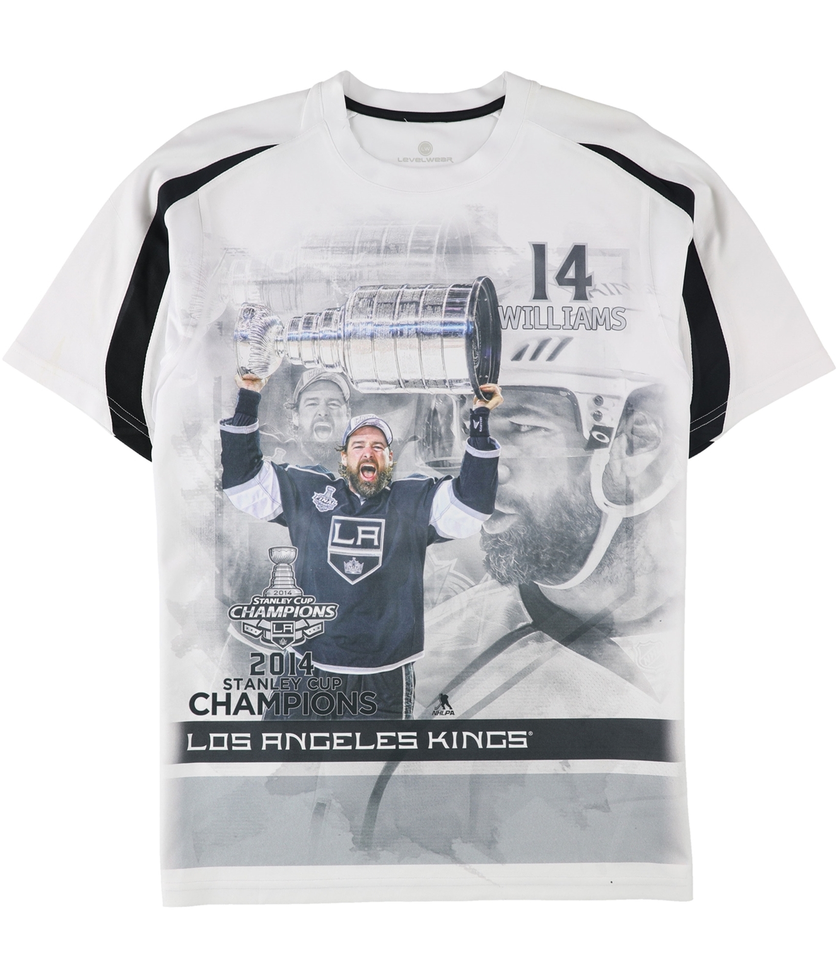 Мужская футболка Level Wear с изображением Кубка Стэнли LA Kings 2014, белая, M