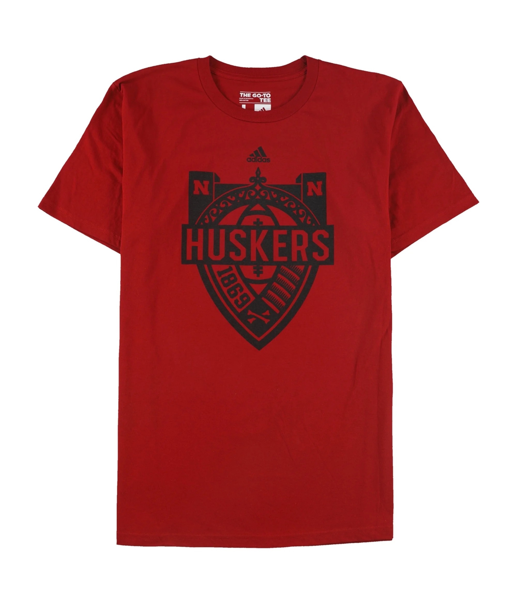 Adidas Mens Nebraska Huskers Graphic T-Shirt, red, XL