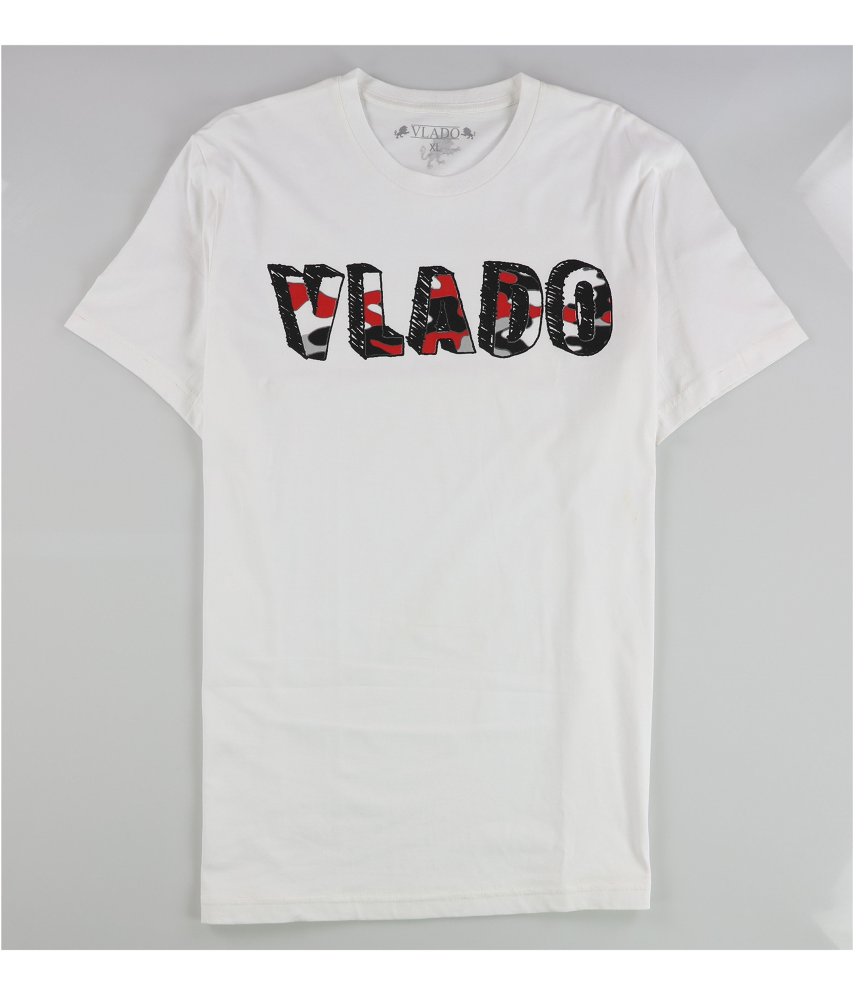 Мужская футболка с 3D-логотипом Vlado, красно-белая, XL