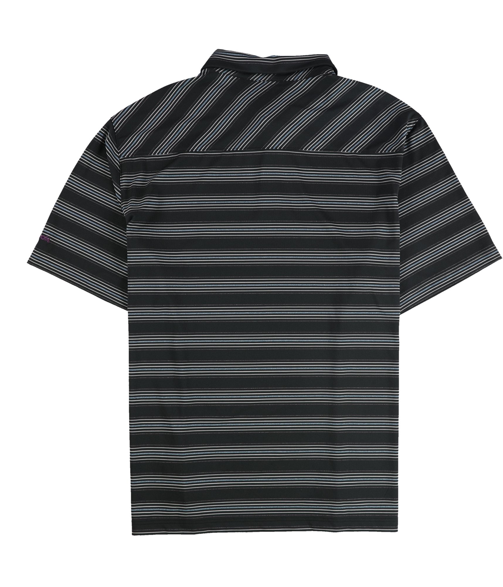 Reebok Mens Striped Golf Polo Shirt, Black, XX-Large - Imagen 2 de 2