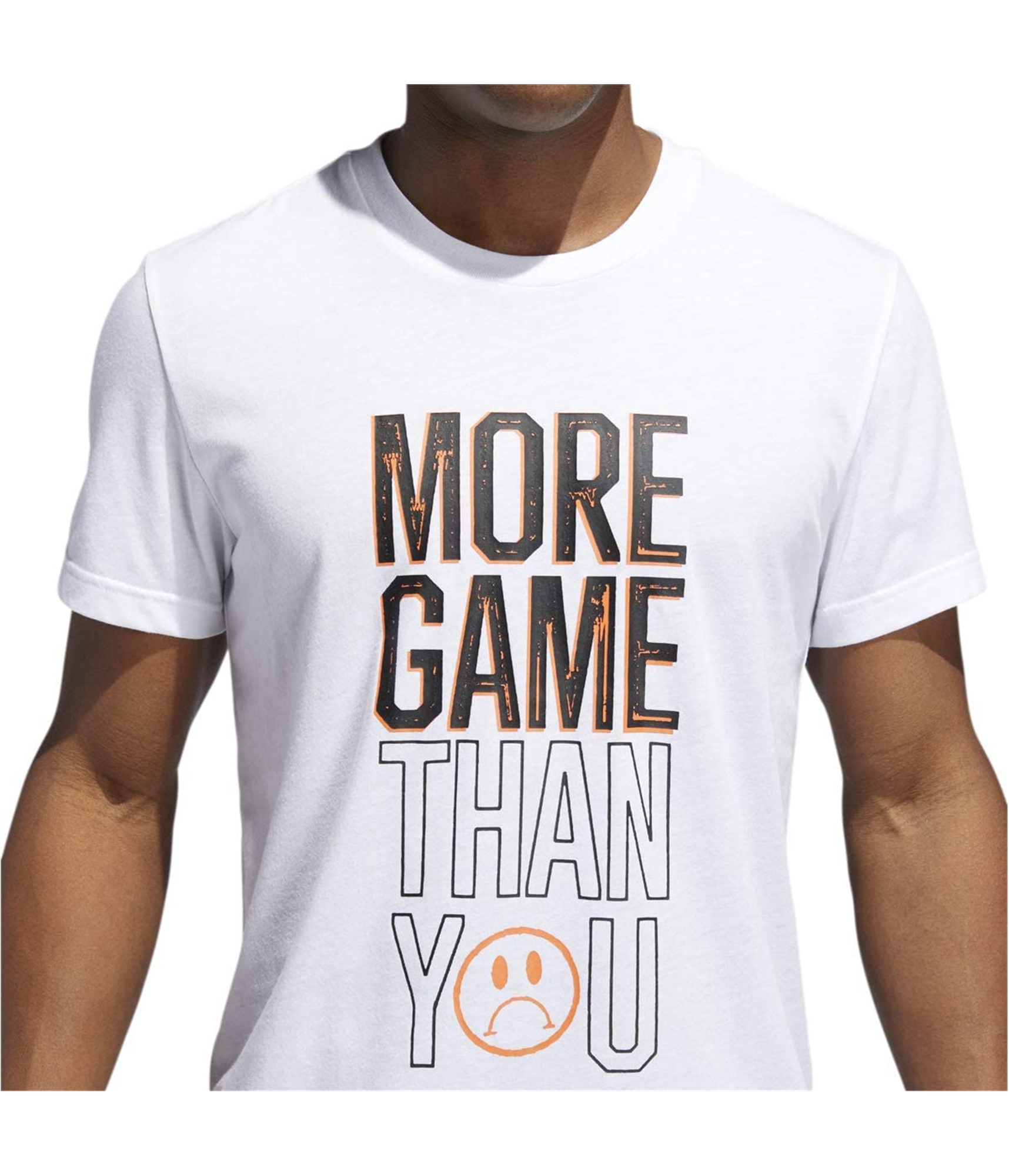 Adidas Mens More Game Than You Graphic T-Shirt, White, XX-Large - Picture 2 of 3