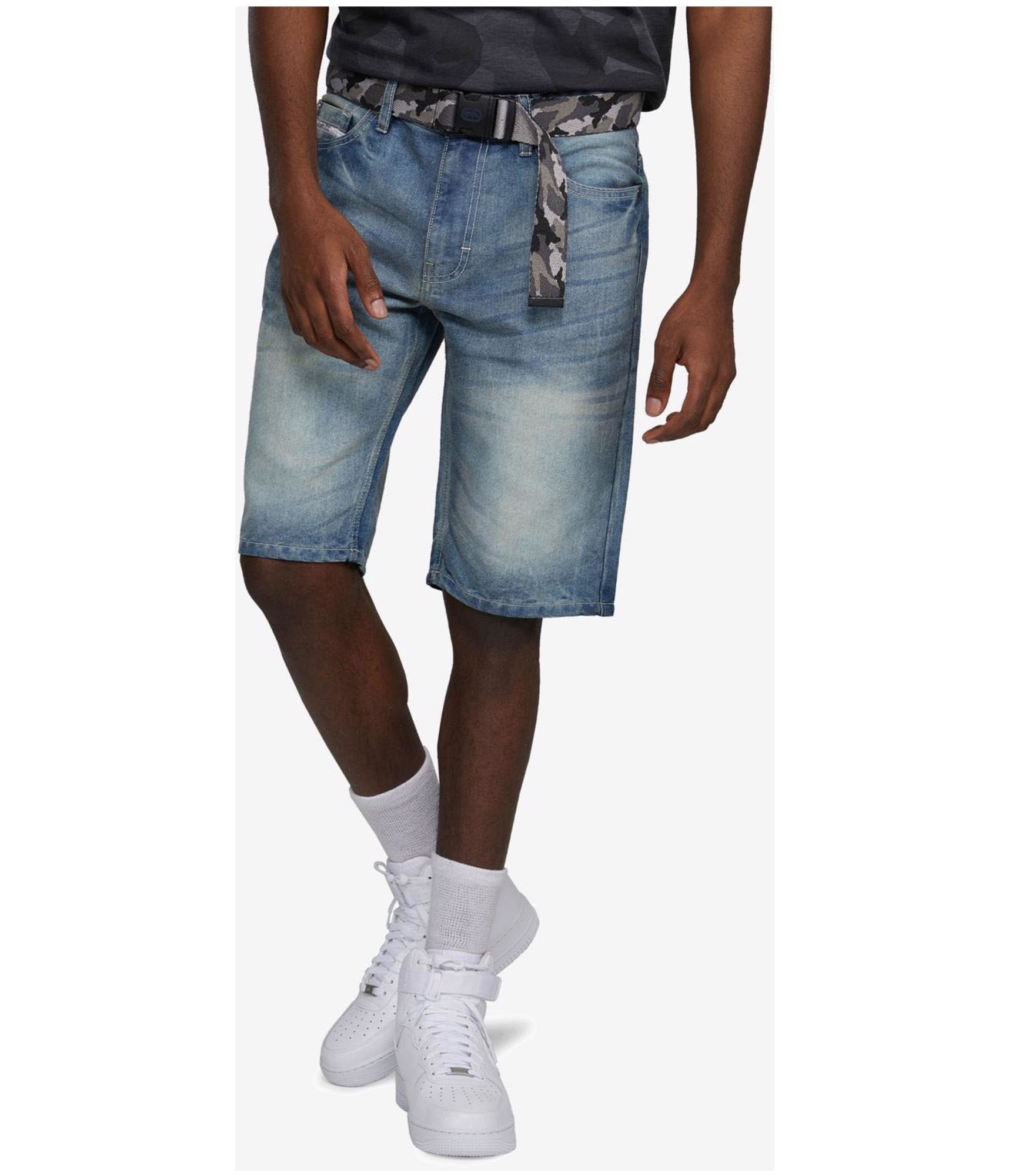 Ecko без подкладки Мужские повседневные шорты для прогулок с поясом Feeling Fresh синие 36 4290₽