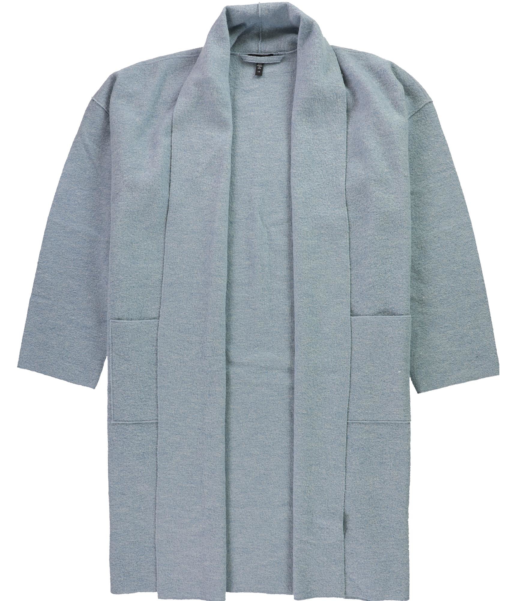 Eileen Fisher Womens Boiled Wool Shawl Collar Coat