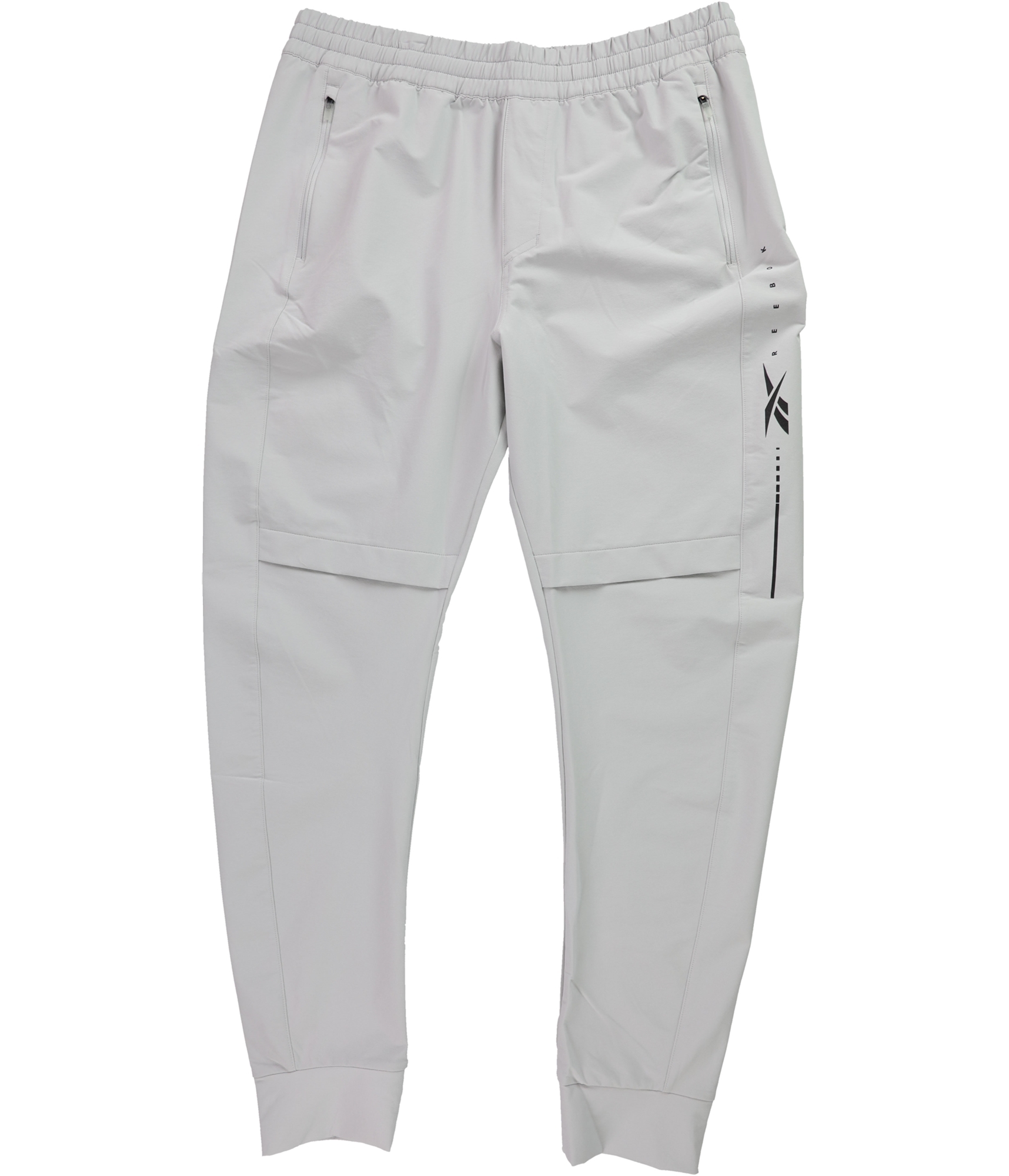 Reebok Mens Training Supply Performance Athletic Track Pants, Grey, Medium