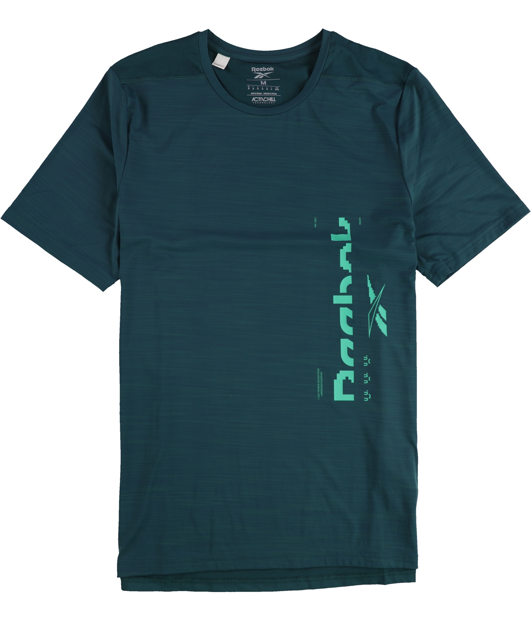 Мужская футболка Reebok Techstyle Activchill Q4 с графическим рисунком Зеленый Средний 3490₽