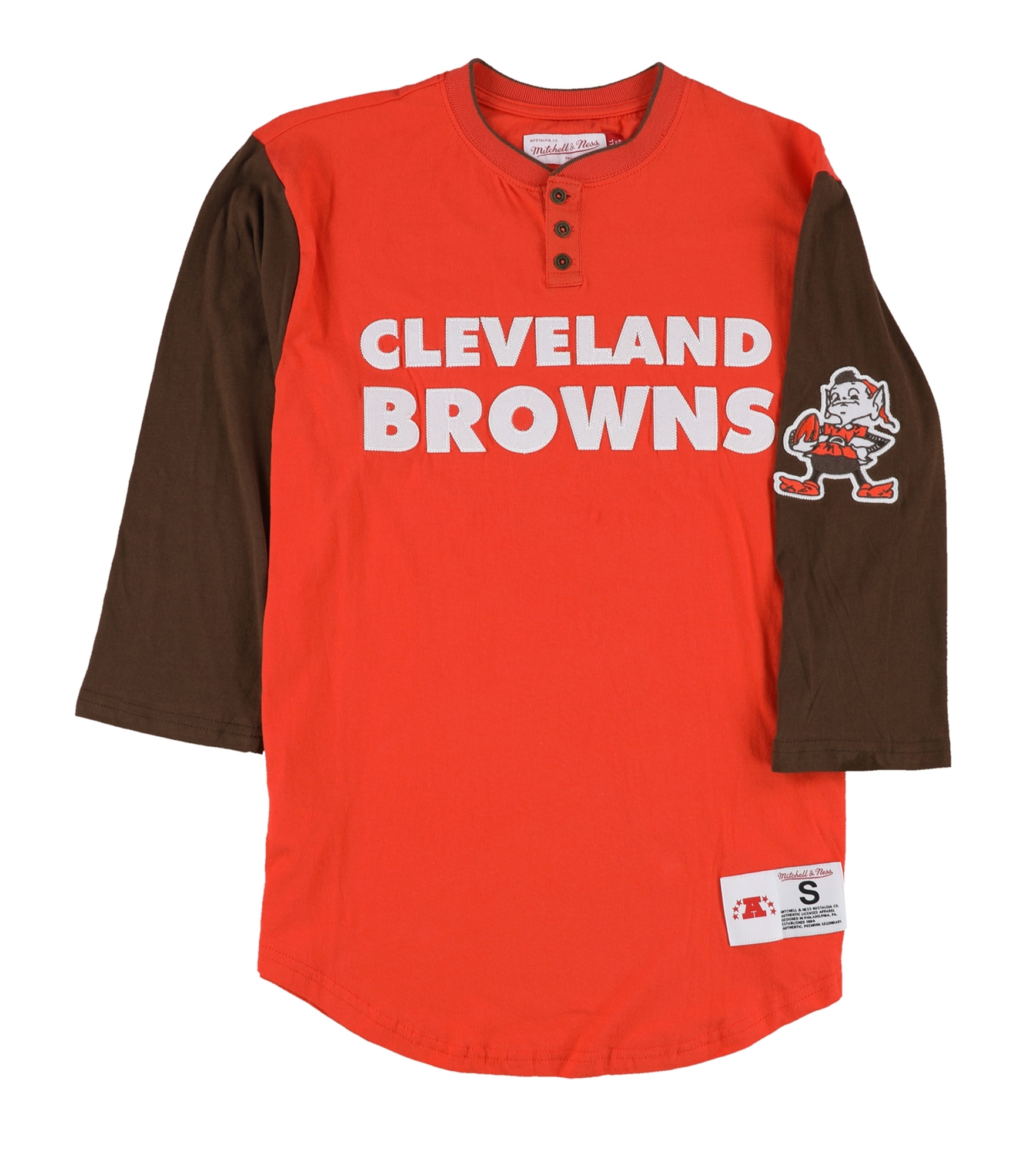 Mitchell & Ness Mens Throwback Cleveland Browns Graphic T-Shirt, Orange, Small - Picture 3 of 3