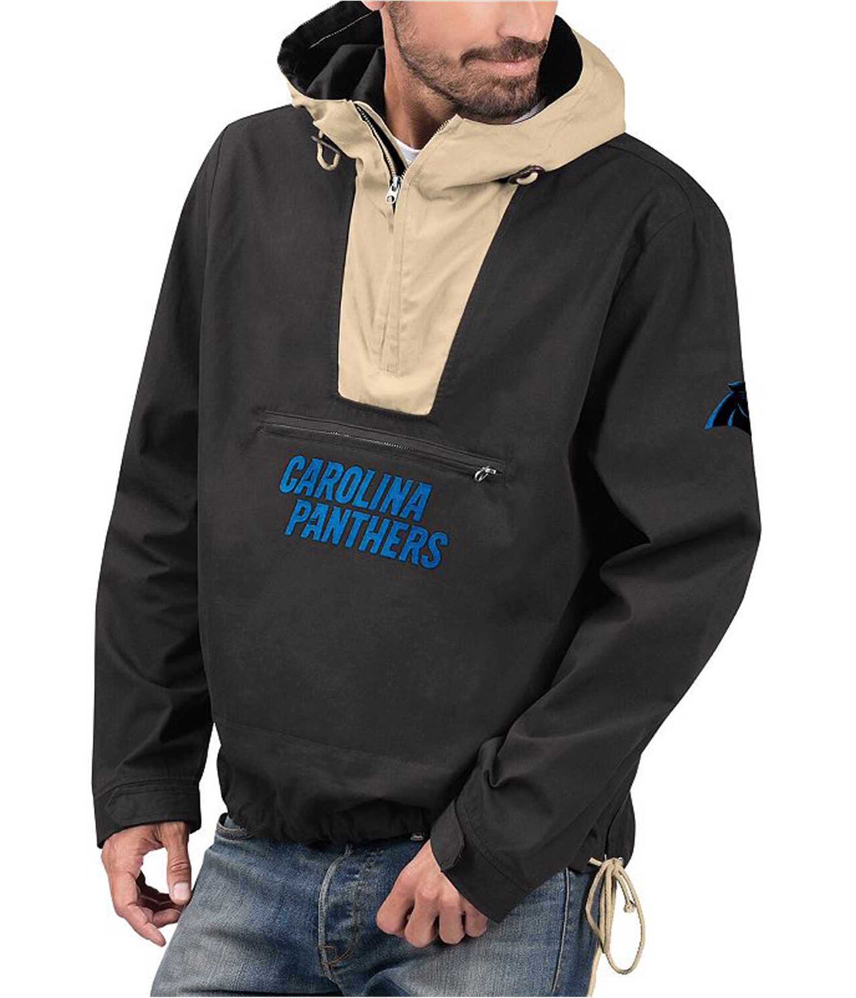 Мужская ветровка NFL Carolina Panthers, черная, X-Large