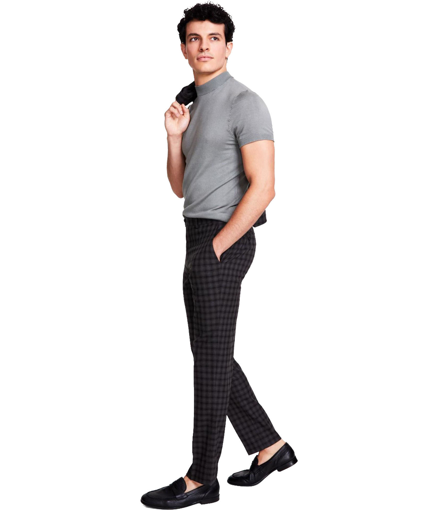 мужской клетчатый костюм bar III Повседневные брючные брюки 11190₽