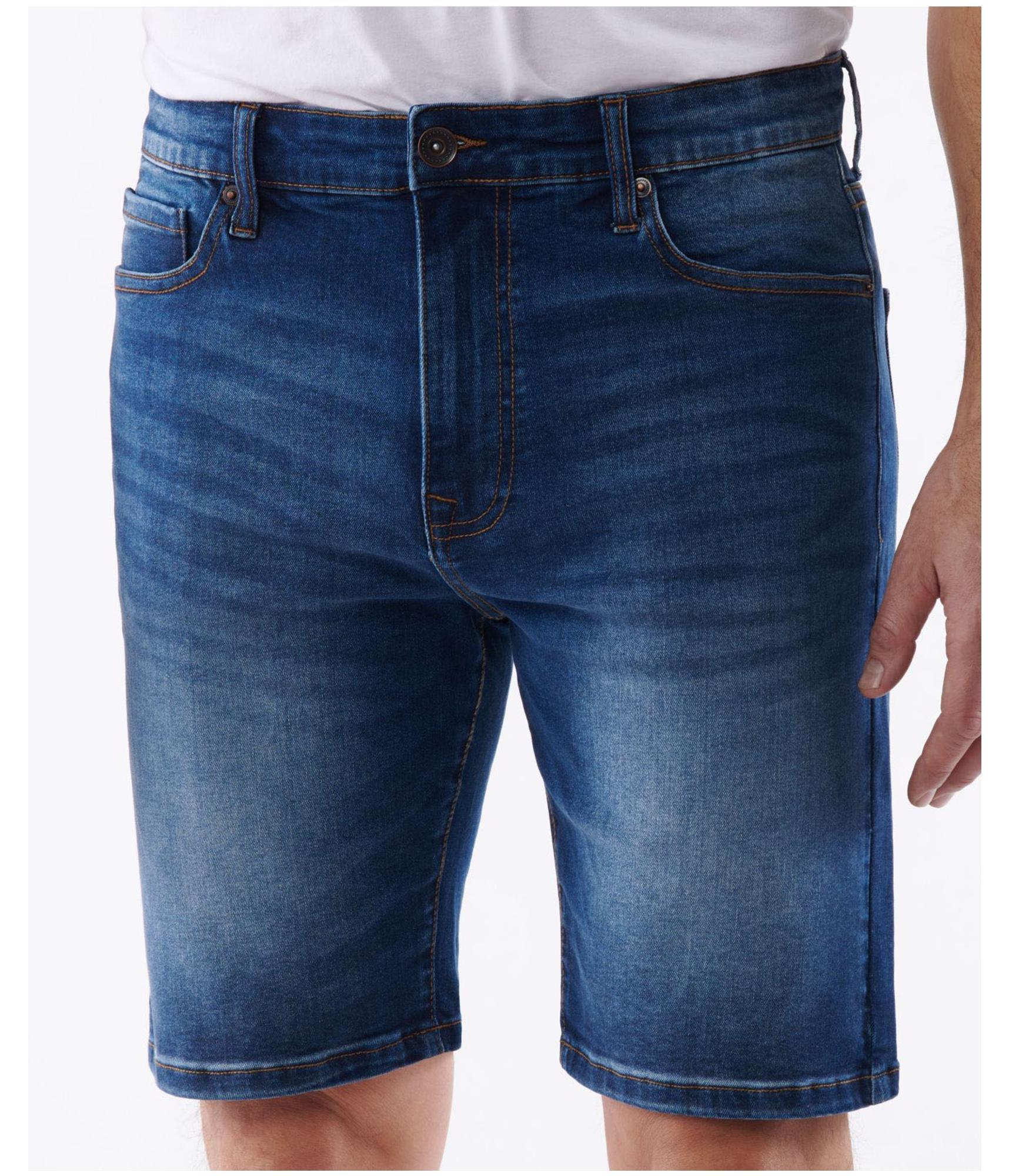 Повседневные джинсовые шорты LAZER Mens Slim Fit Comfort Stretch, синие, 38