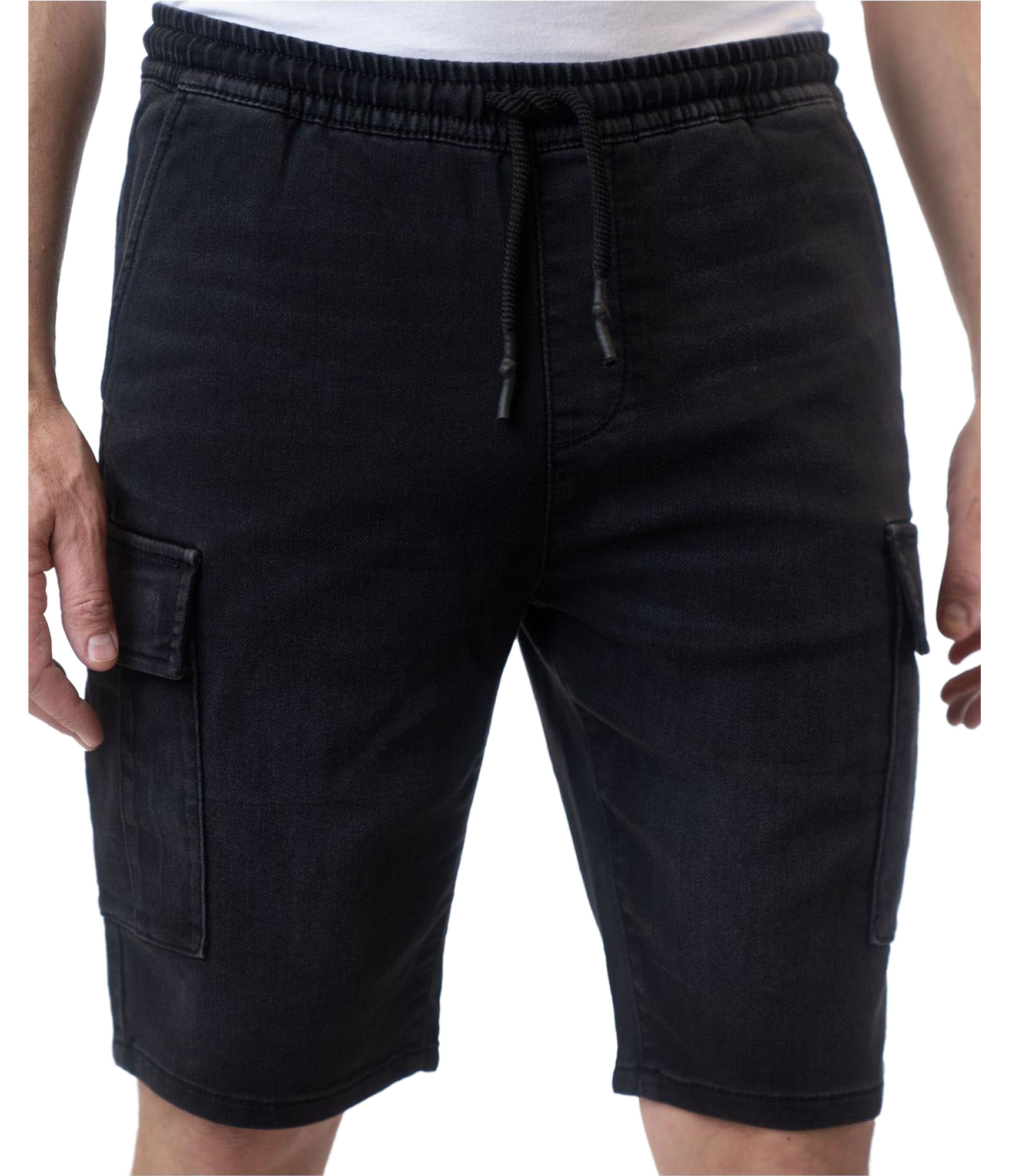 Повседневные мужские джинсовые шорты-карго LAZER, черные, XX-Large