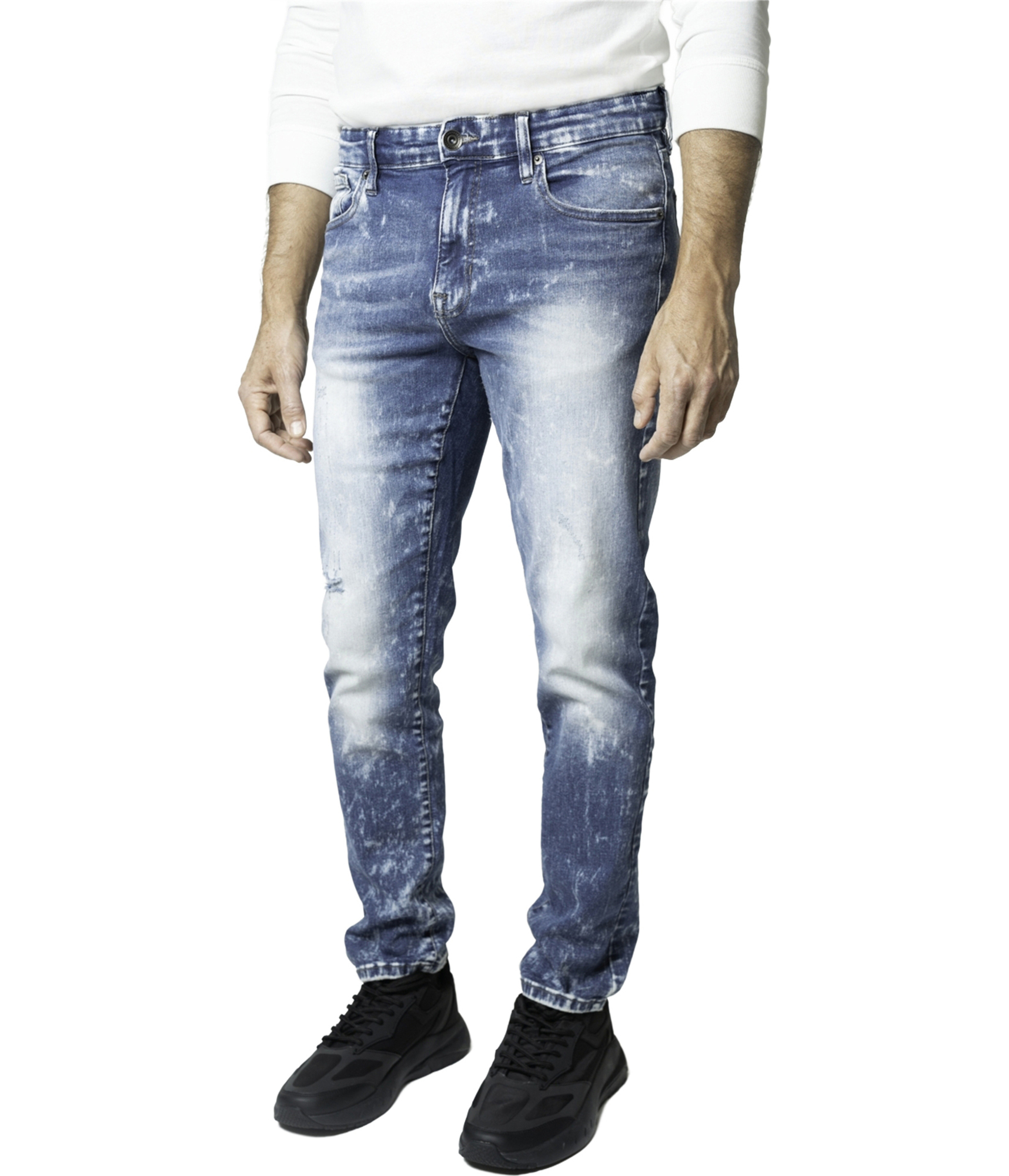 Мужские джинсы-скинни LAZER из обтекаемого денима, синие, 30W x 30L