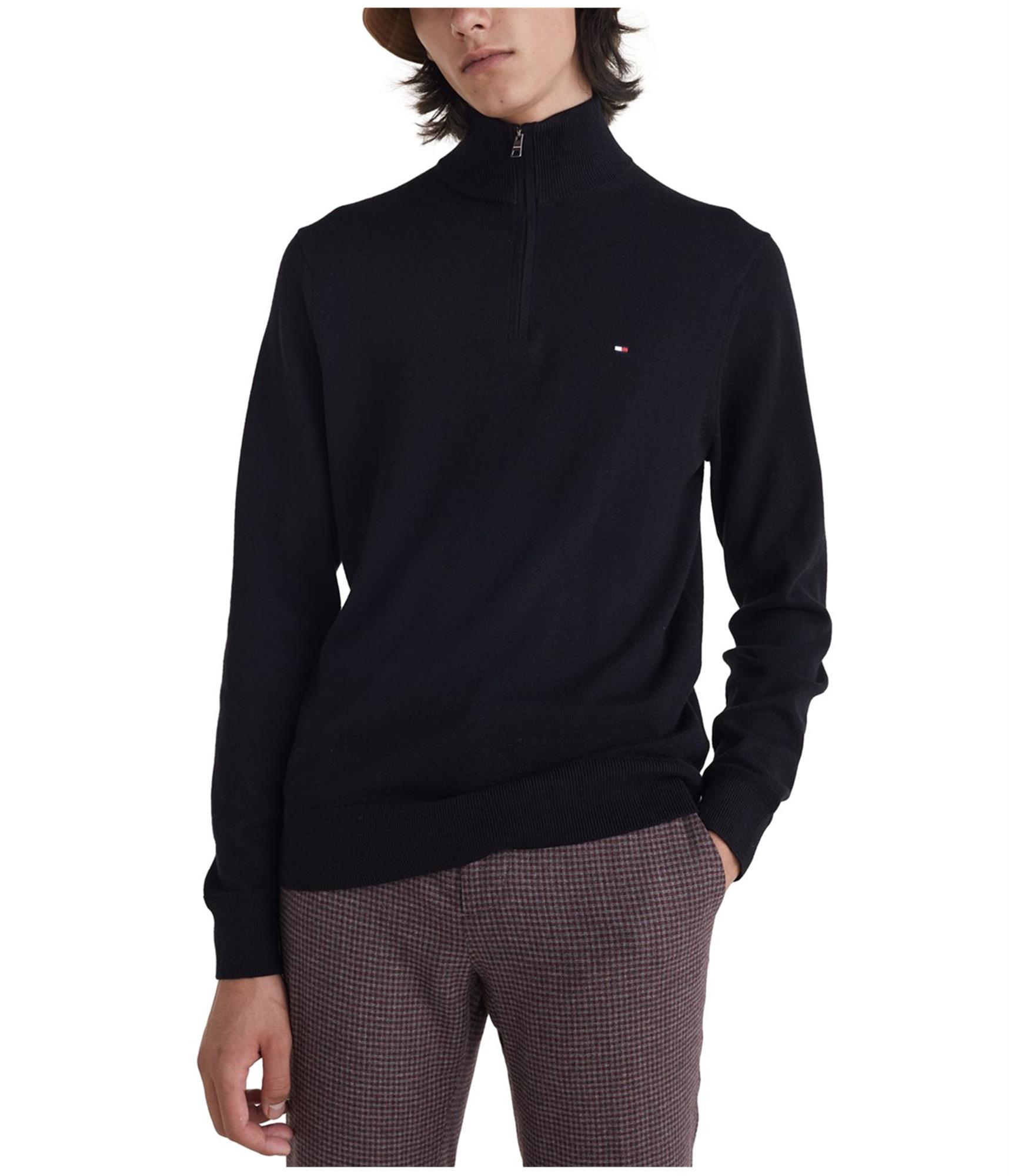 Мужской вязаный свитер Tommy Hilfiger из смеси хлопка и кашемира Pima
