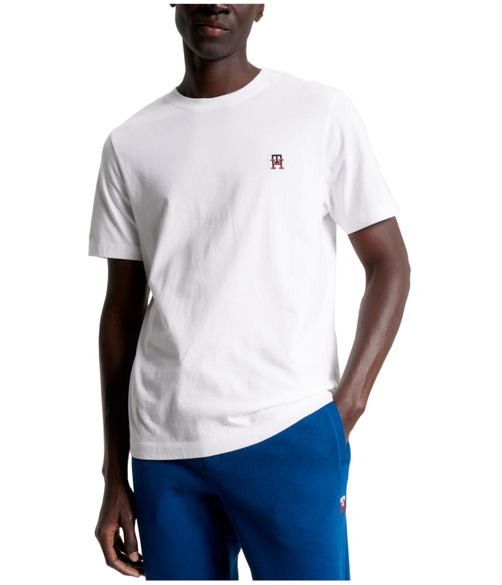 Мужская футболка Tommy Hilfiger, украшенная монограммой