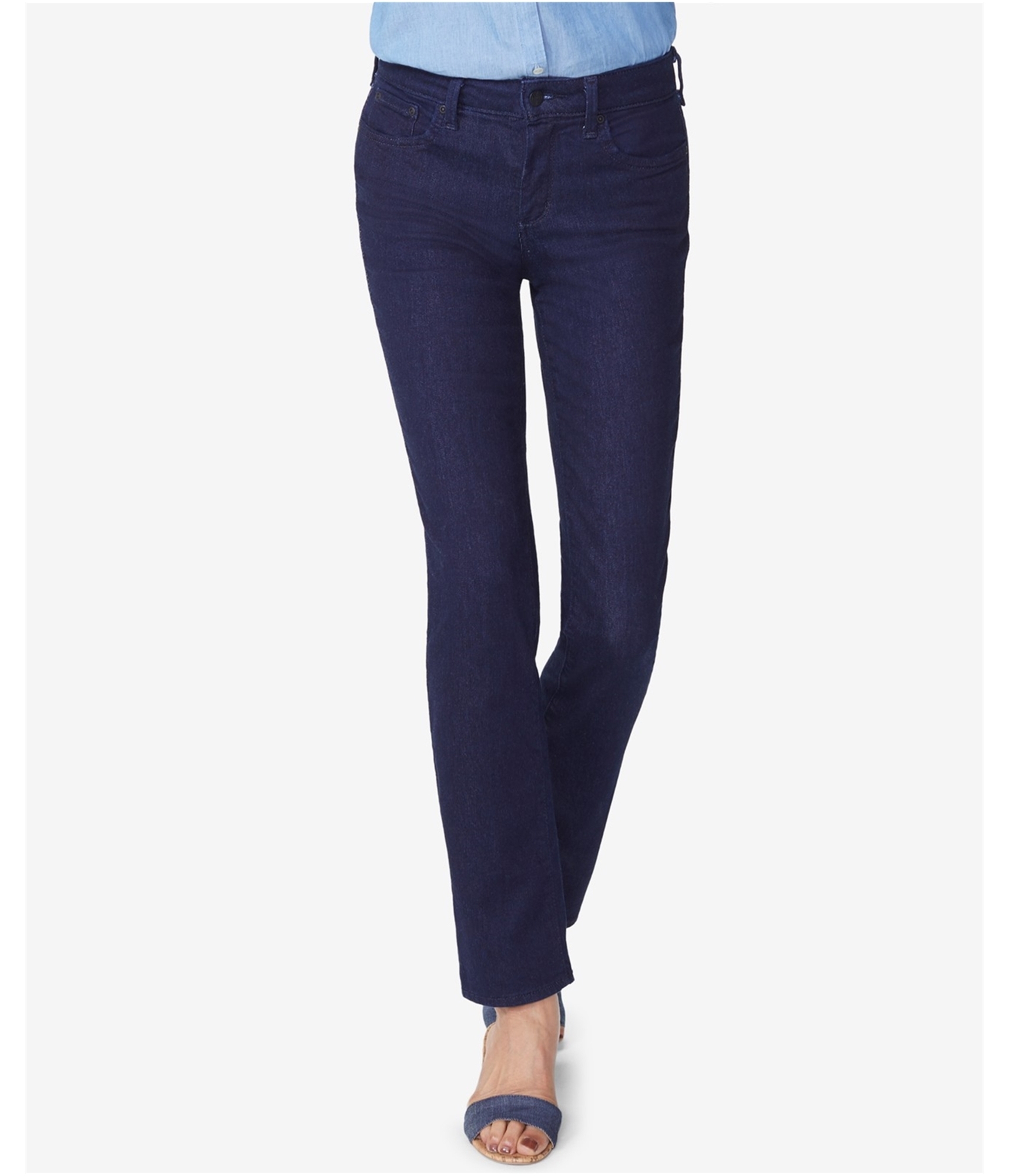 NYDJ Womens Sheri Slim Fit Jeans, Blue, Petite, 16P