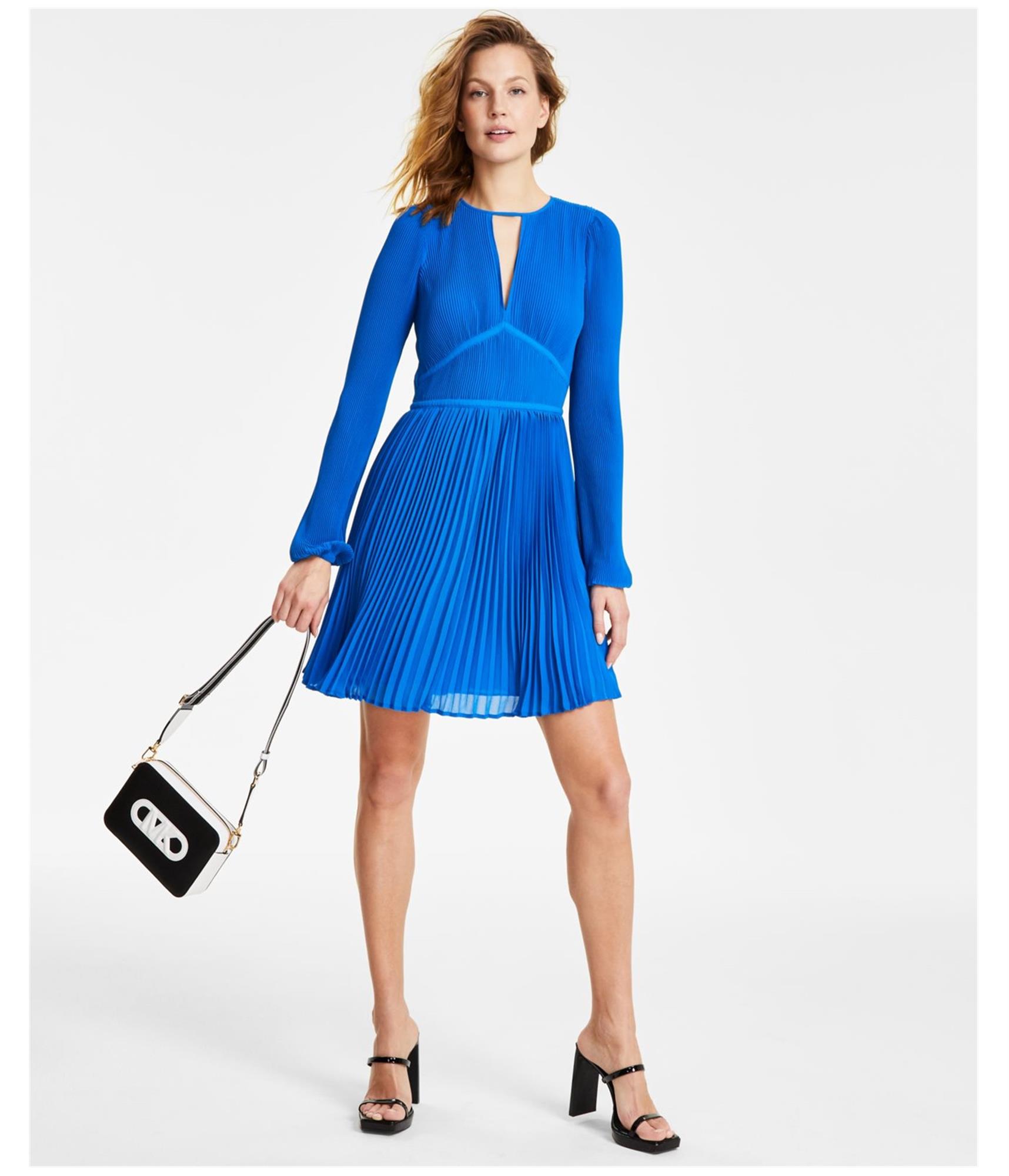 Женское плиссированное мини-платье Michael Kors