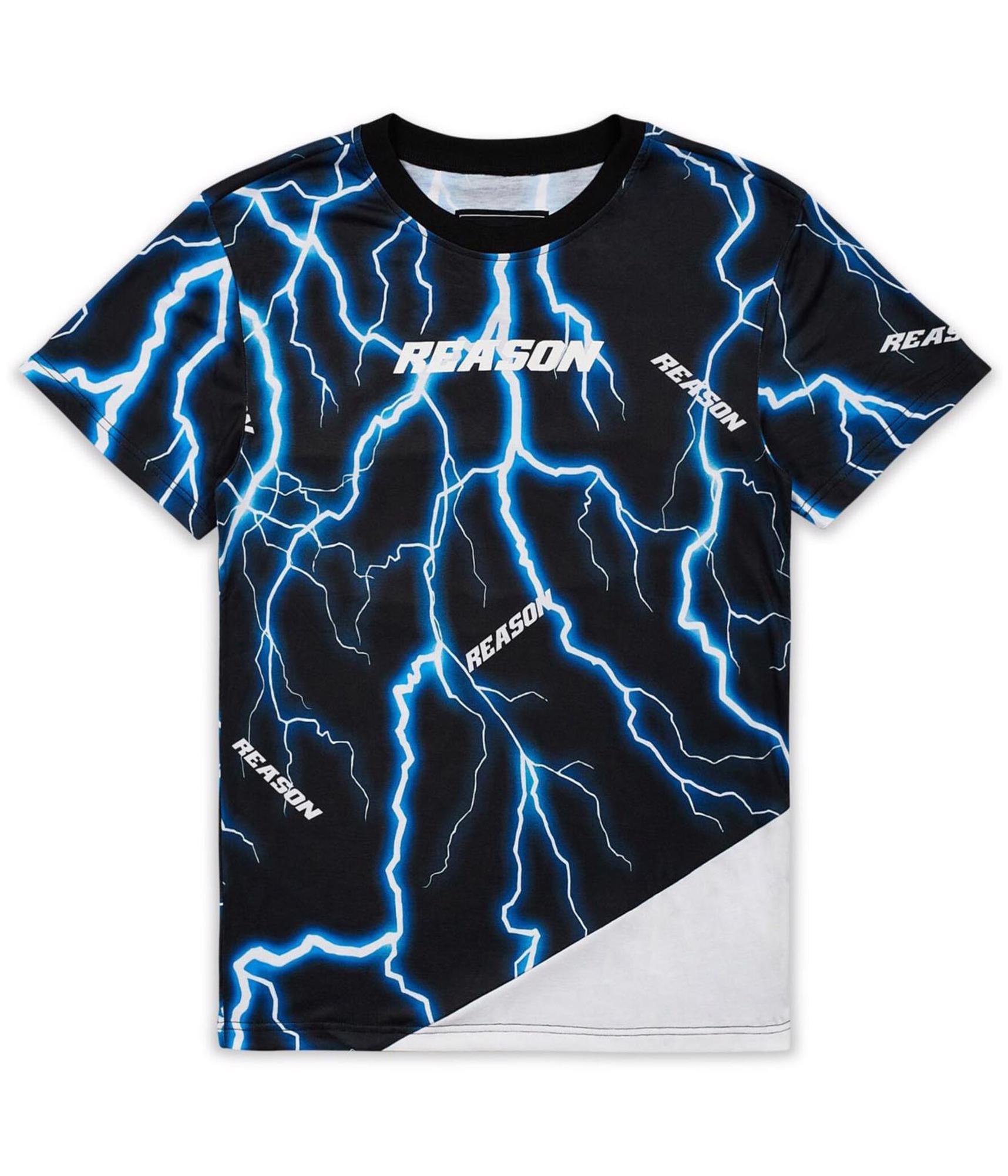 Мужская футболка Reason с графическим рисунком на молнии синий Средний 3290₽